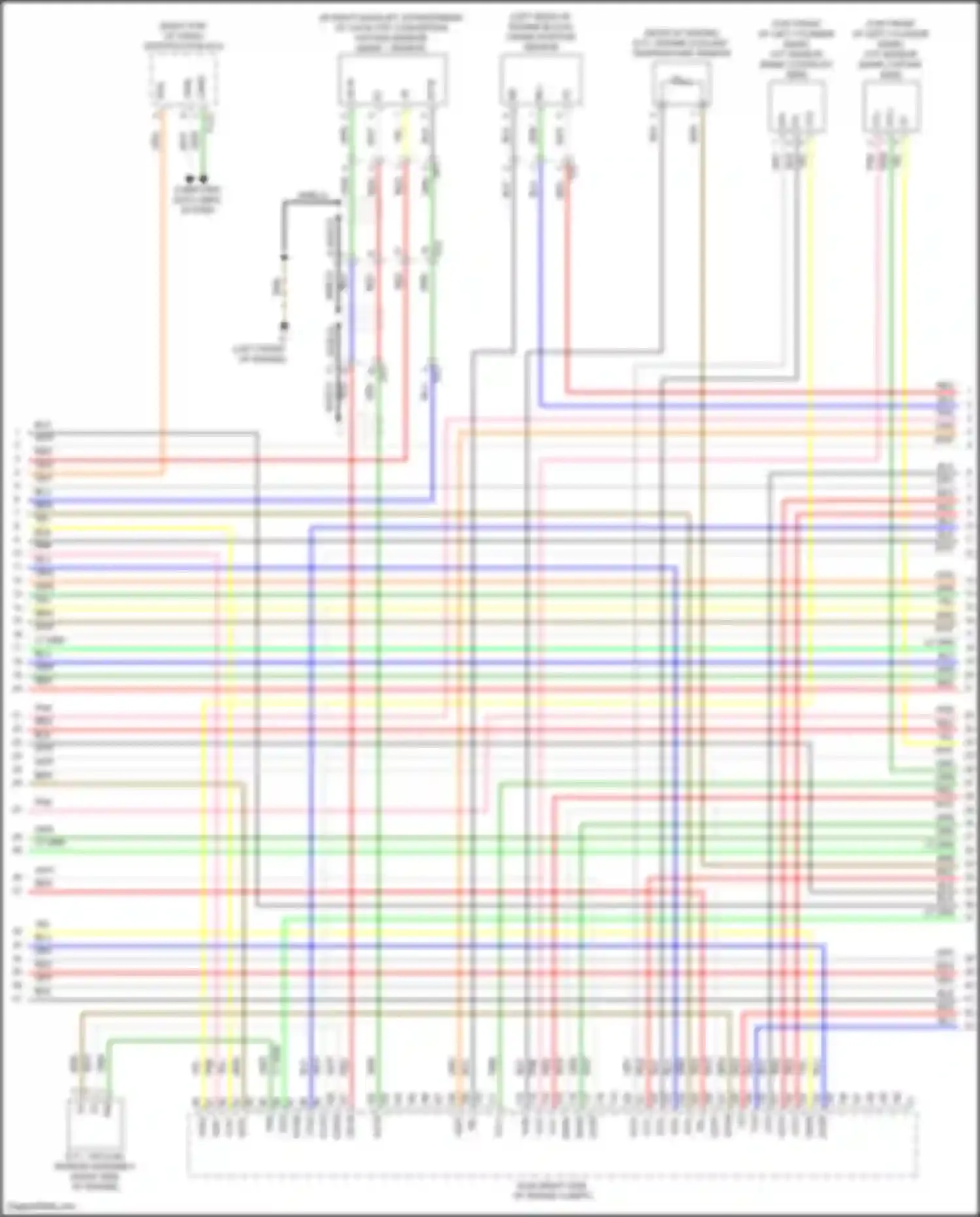 Wiring diagram (right side of engine for Toyota Highlander III facelift (2016-2019) (3 of 5)
