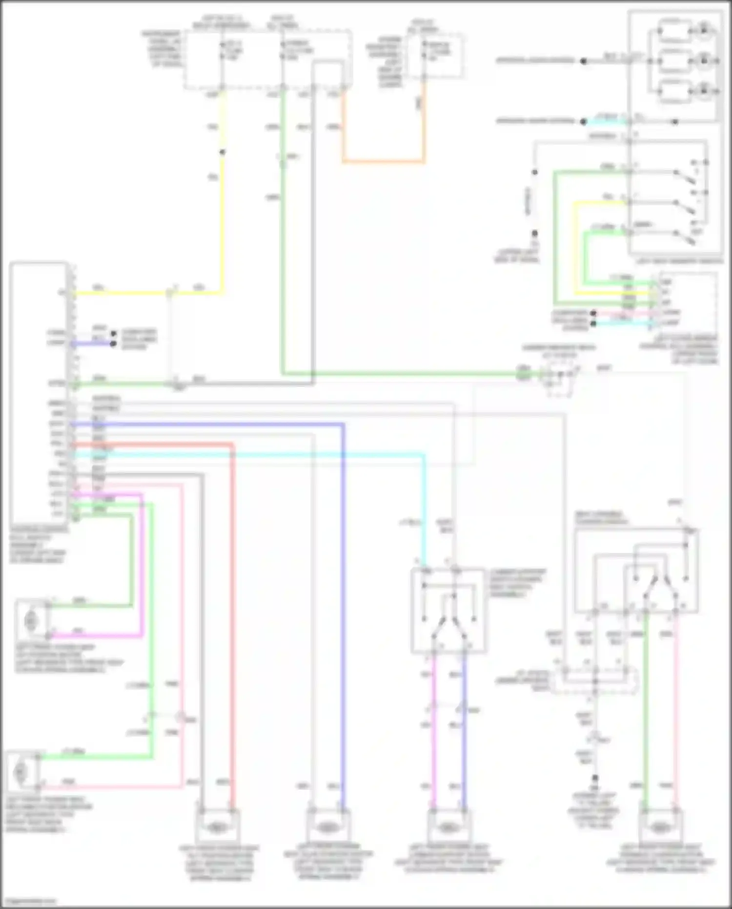 Wiring diagram seat variable cushion switch for Toyota Highlander III facelift (2016-2019) (3 of 3)