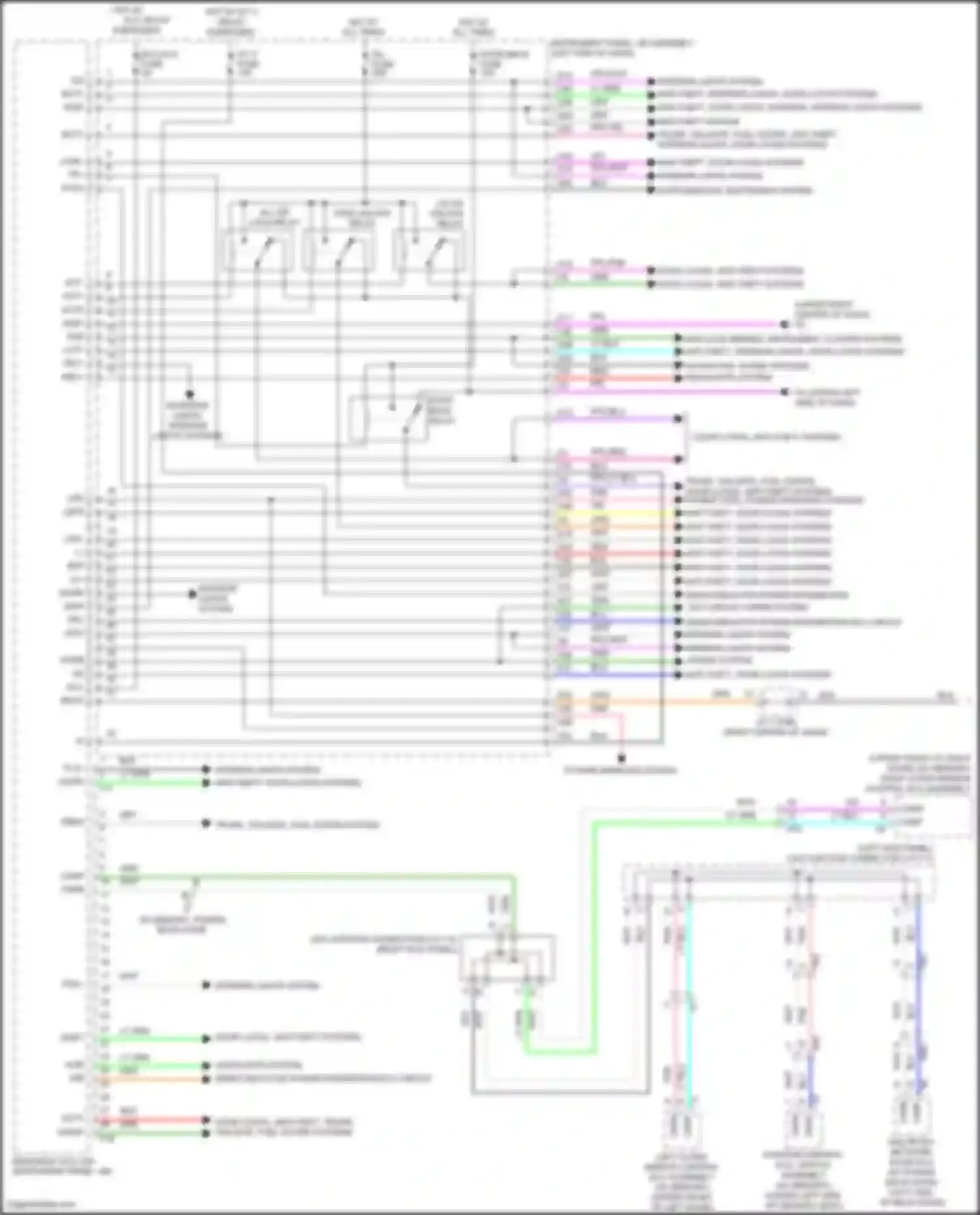 Wiring diagram semiconductor power integration ecu circuit for Toyota Highlander III facelift (2016-2019) (1 of 2)