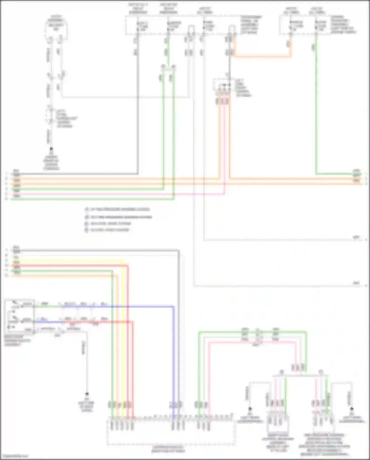 Wiring diagram smart door control receiver assembly for Toyota Highlander III facelift (2016-2019) (2 of 4)
