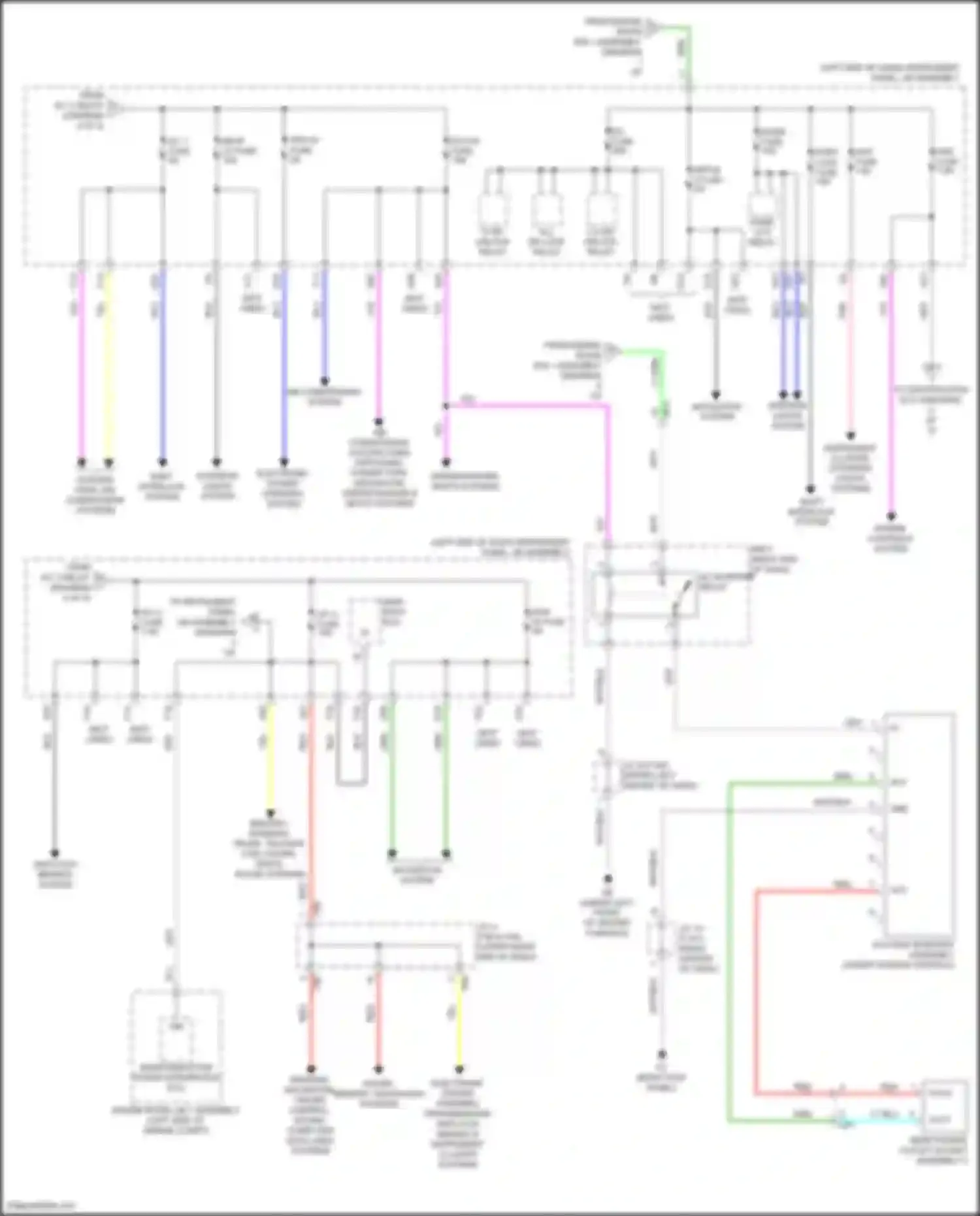Wiring diagram sound, memory, navigation systems for Toyota Highlander III facelift (2016-2019) (2 of 2)