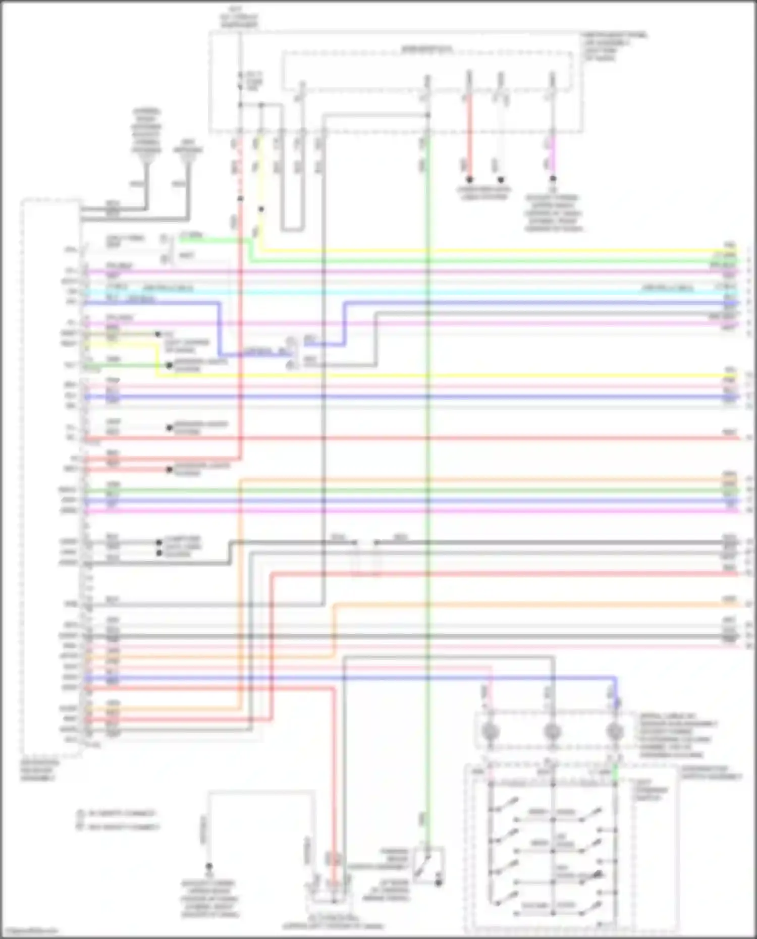 Wiring diagram steering pad switch assembly for Toyota Highlander III facelift (2016-2019) (2 of 15)