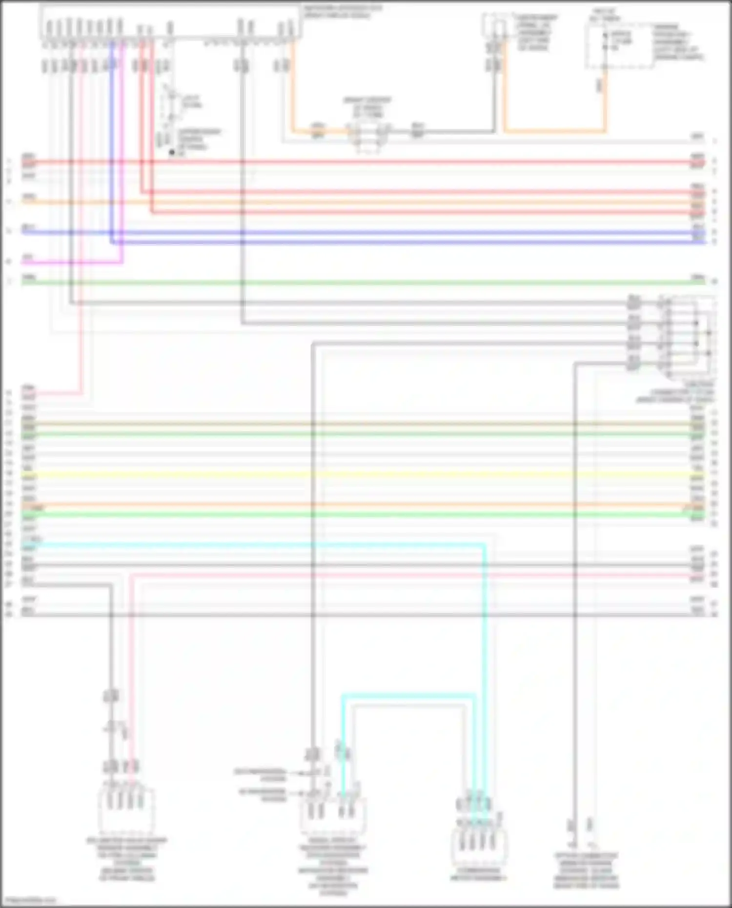 Wiring diagram w/ navigation system for Toyota Highlander III facelift (2016-2019) (1 of 3)