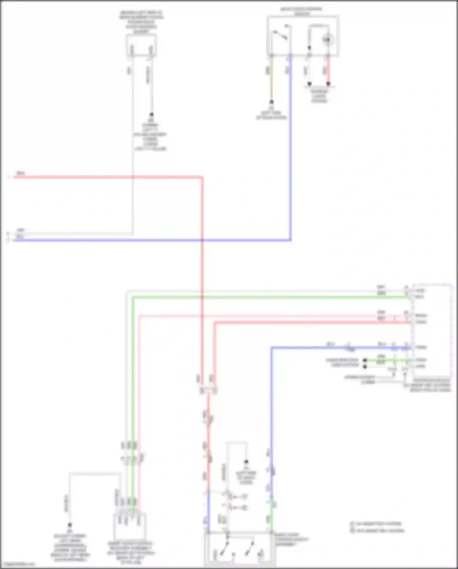 Wiring diagram w/ smart key system w/o smart key system for Toyota Highlander III facelift (2016-2019) (2 of 5)
