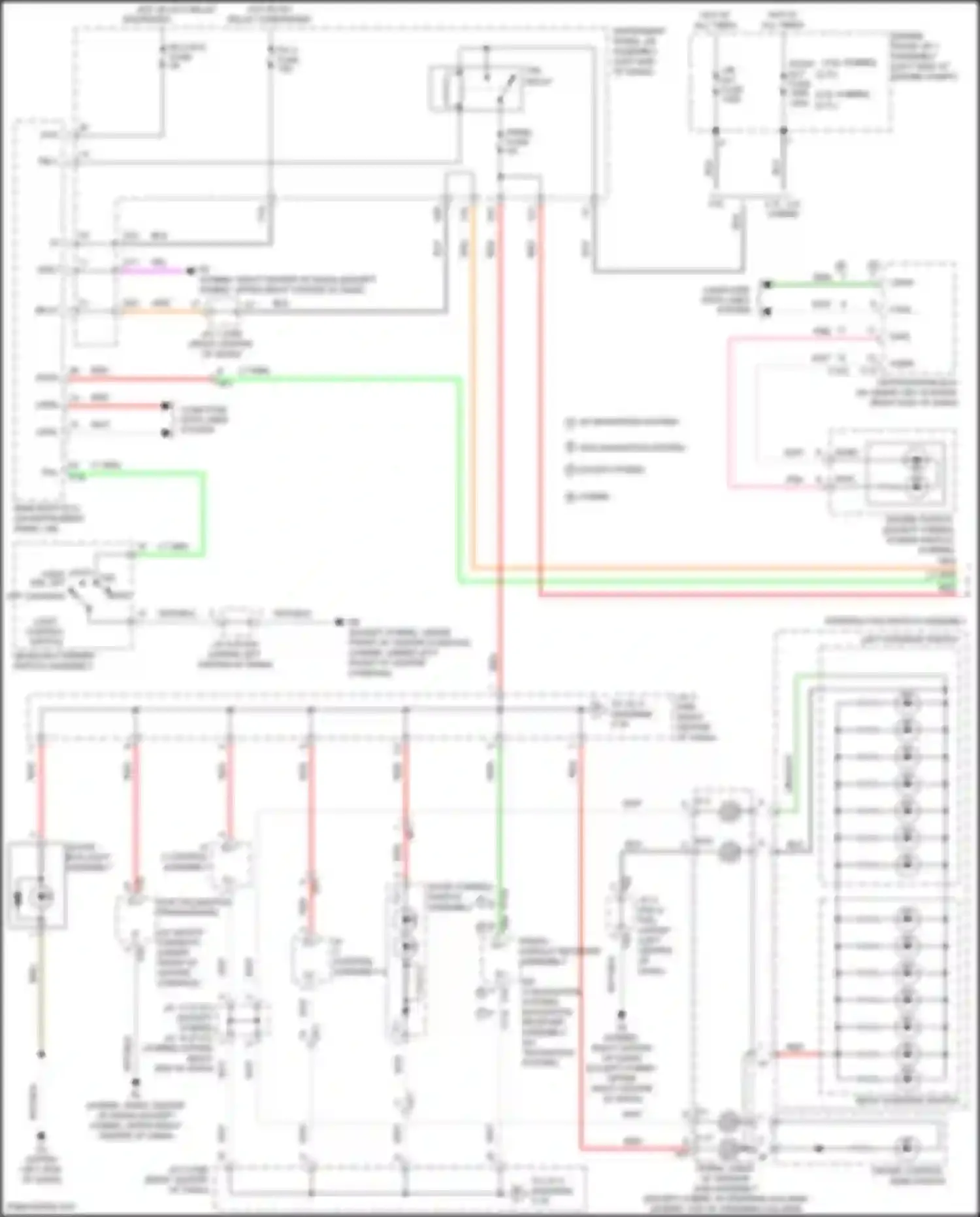 Wiring diagram w/o navigation system for Toyota Highlander III facelift (2016-2019) (3 of 4)