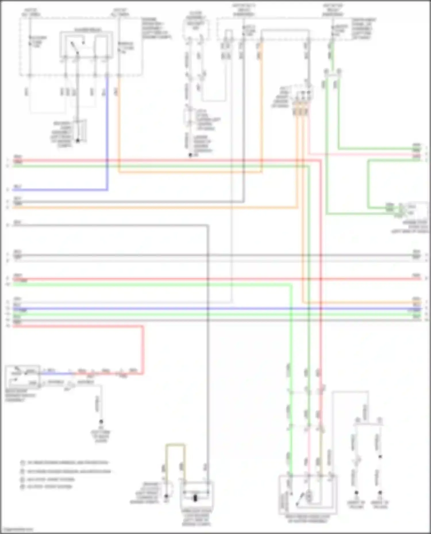 Wiring diagram w/o stop, start system w/ stop, start system for Toyota Highlander III facelift (2016-2019) (3 of 12)