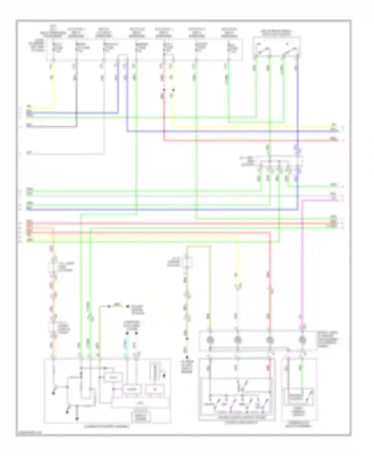Highlander Toyota III (2013-2016): Dynamic laser cruise control circuit, except hybrid (2 of 3)