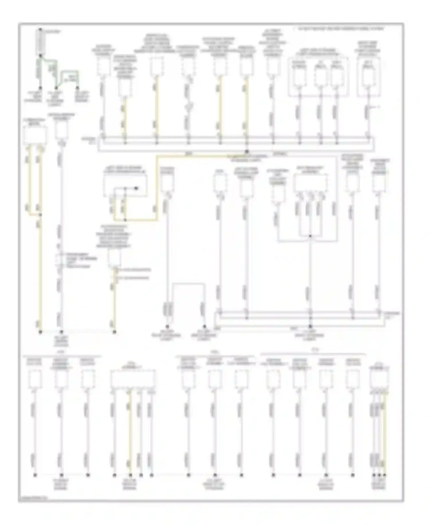 Highlander Toyota III (2013-2016): Ground distribution circuit, except hybrid (1 of 6)