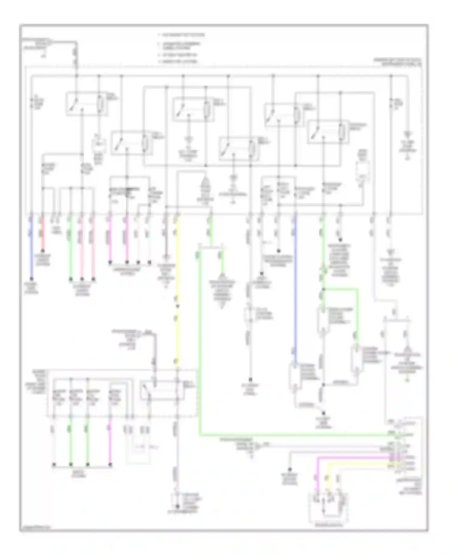 Highlander Toyota III (2013-2016): Power distribution circuit, except hybrid (2 of 4)
