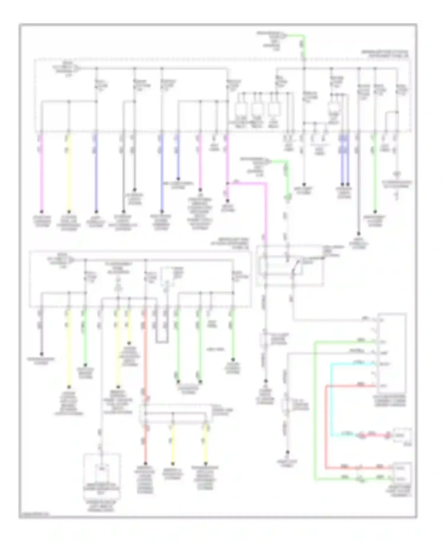 Highlander Toyota III (2013-2016): Power distribution circuit, except hybrid (3 of 4)