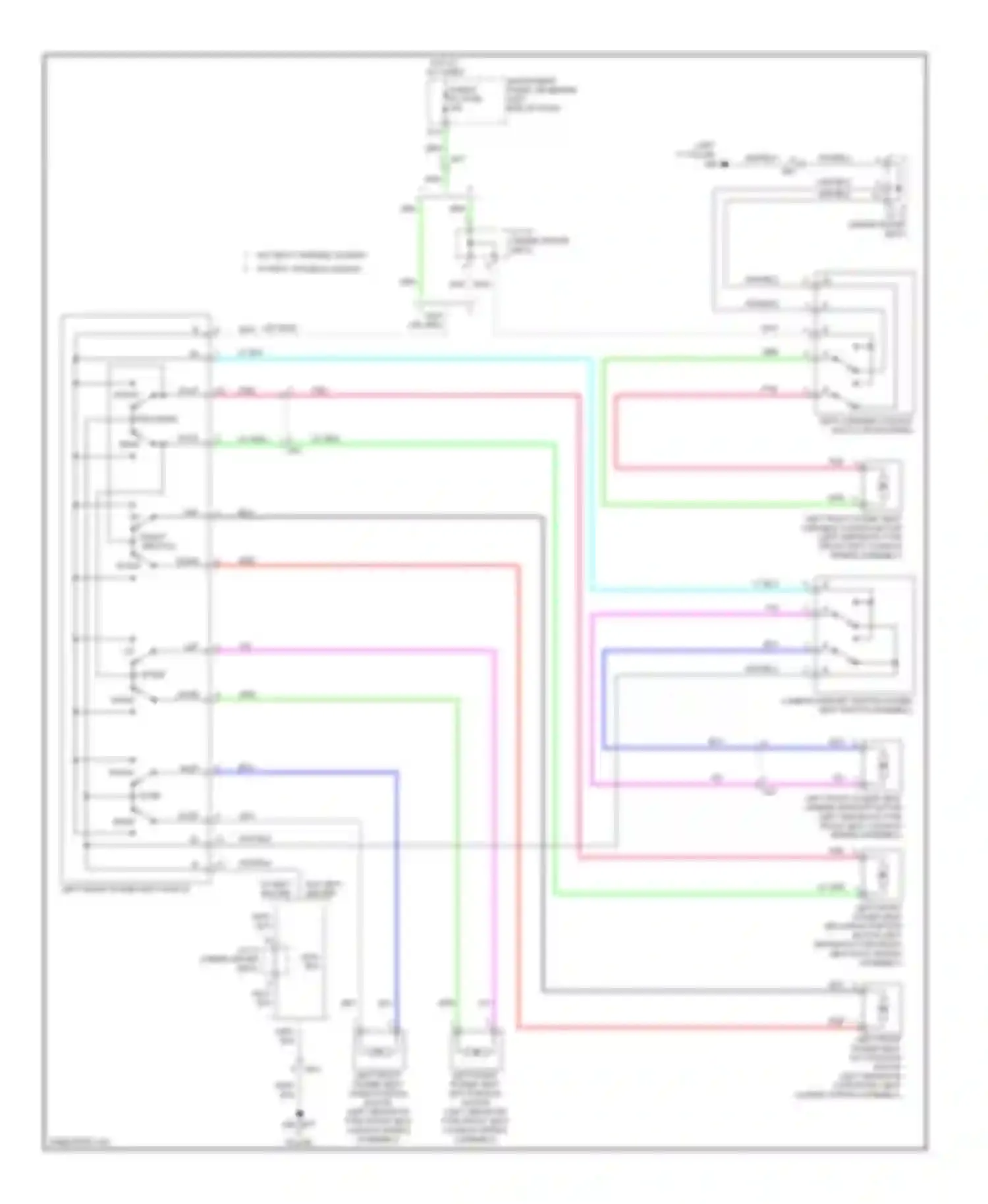 Highlander Toyota III (2013-2016): Driver power seat circuit