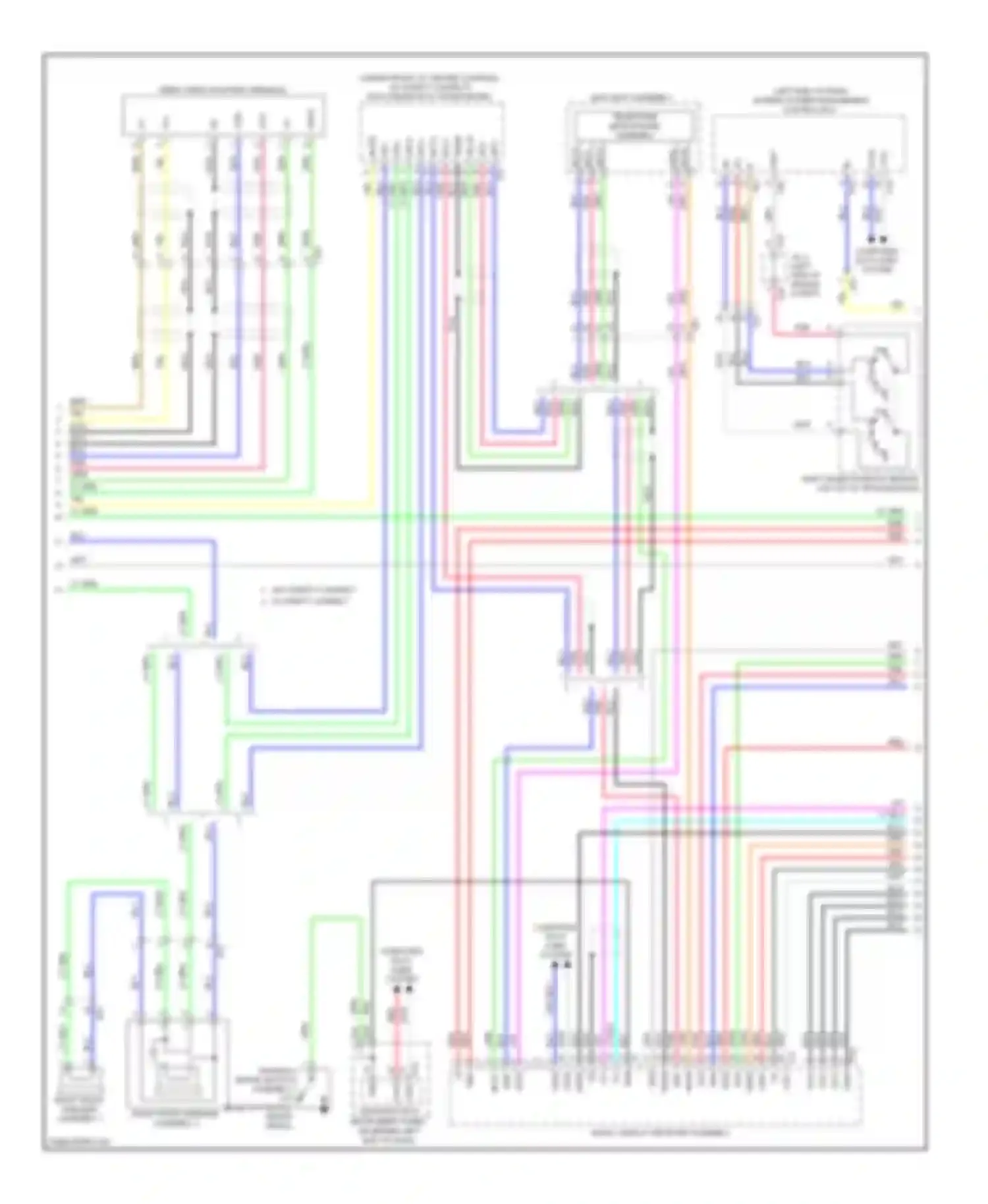 Highlander Toyota III (2013-2016): 6-speaker system circuit, without navigation (2 of 4)