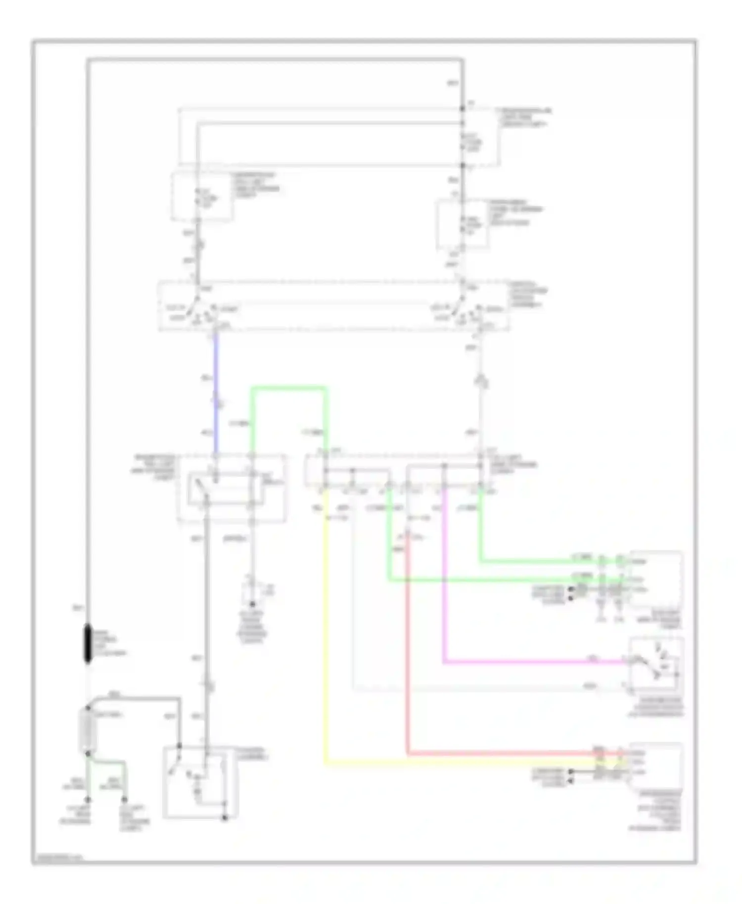 Highlander Toyota III (2013-2016): Starting circuit, without smart key system