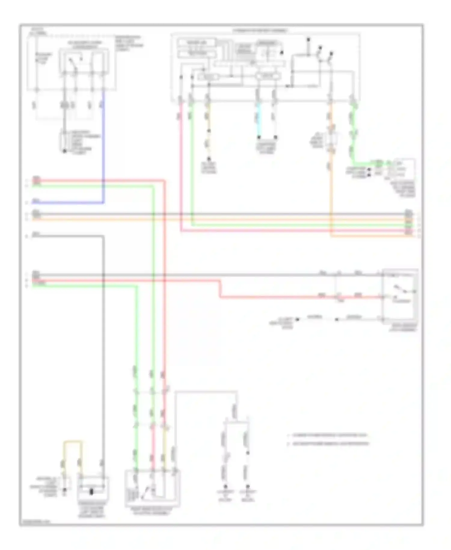 Wiring diagram back window lock assembly for Toyota Highlander III (2013-2016) (1 of 2)