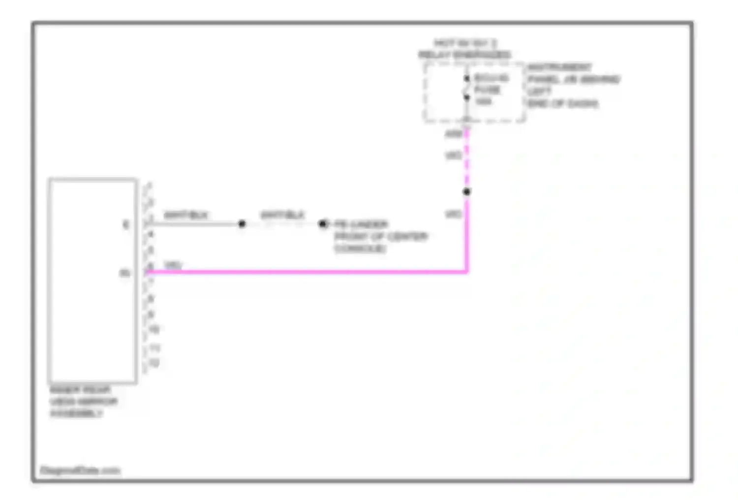 Wiring diagram inner rear view mirror assembly for Toyota Highlander III (2013-2016) (1 of 2)