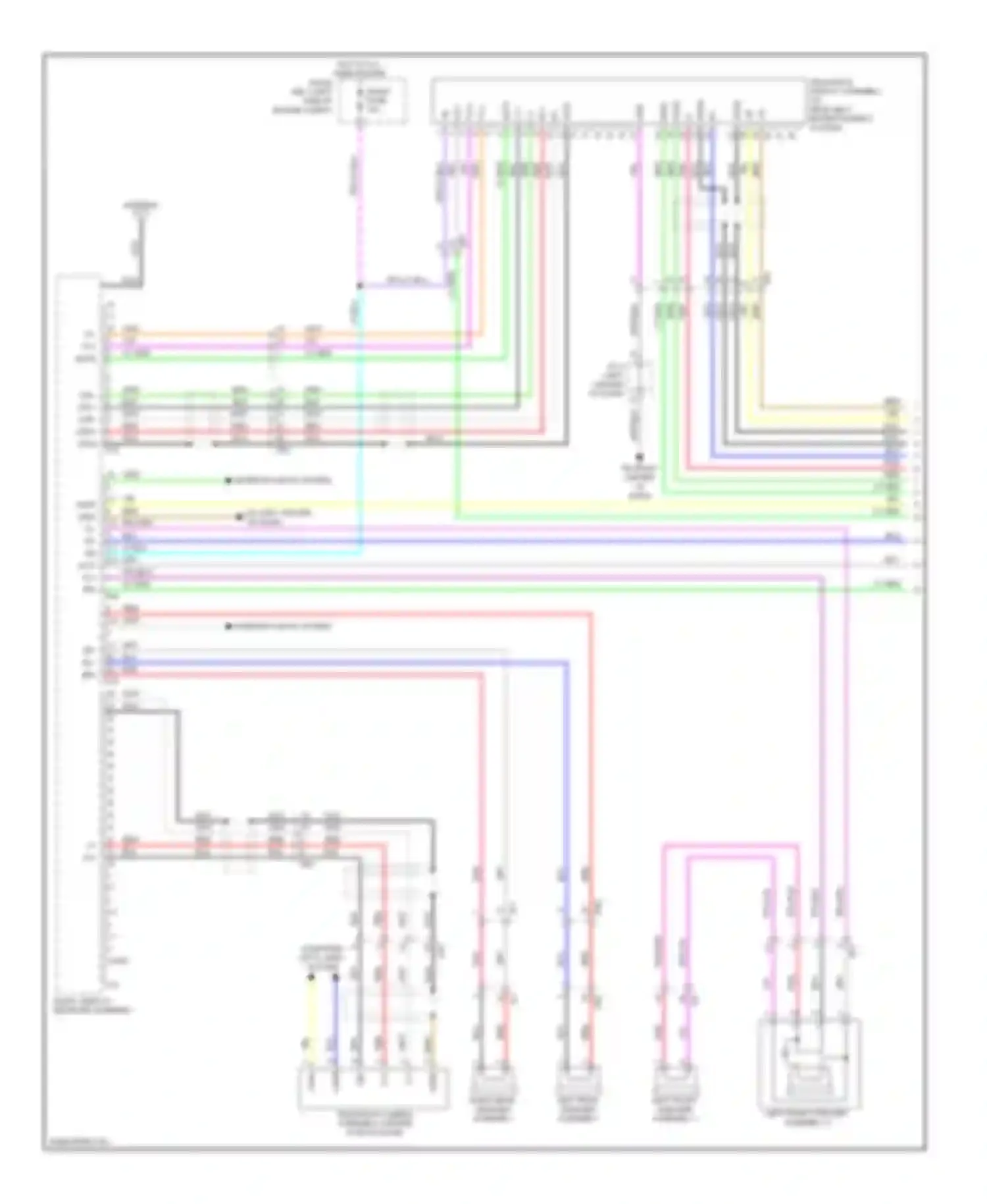 Wiring diagram left front speaker assembly 2 for Toyota Highlander III (2013-2016) (3 of 5)