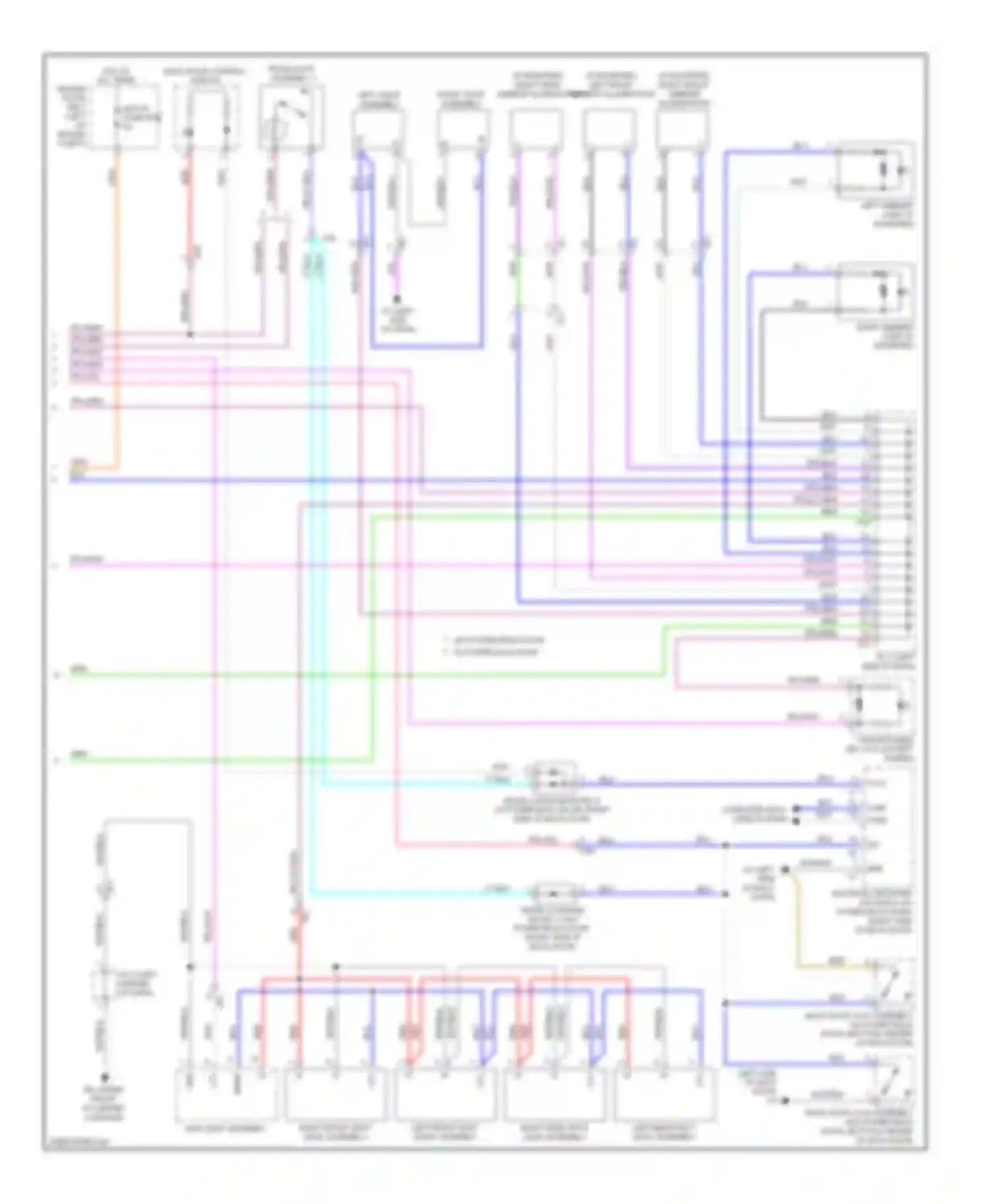 Wiring diagram left front spot light assembly for Toyota Highlander III (2013-2016) (1 of 3)