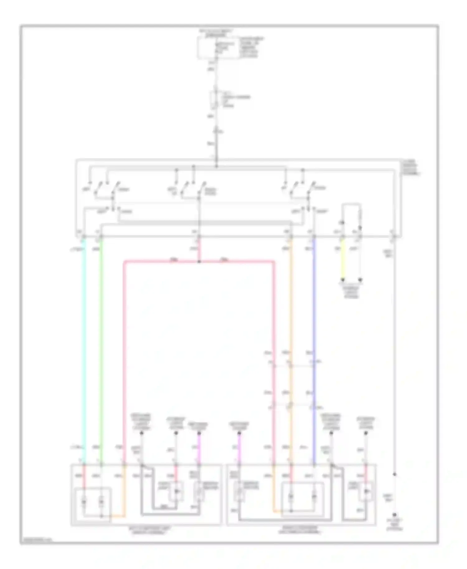 Wiring diagram left outer rear view mirror assembly for Toyota Highlander III (2013-2016) (5 of 5)