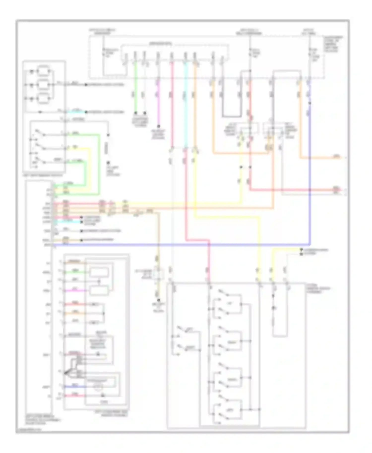 Wiring diagram left outer rear view mirror assembly for Toyota Highlander III (2013-2016) (3 of 5)