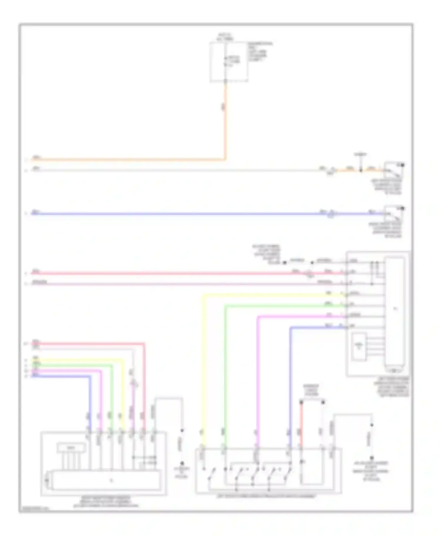 Wiring diagram left rear power window regulator switch assembly for Toyota Highlander III (2013-2016) (4 of 4)