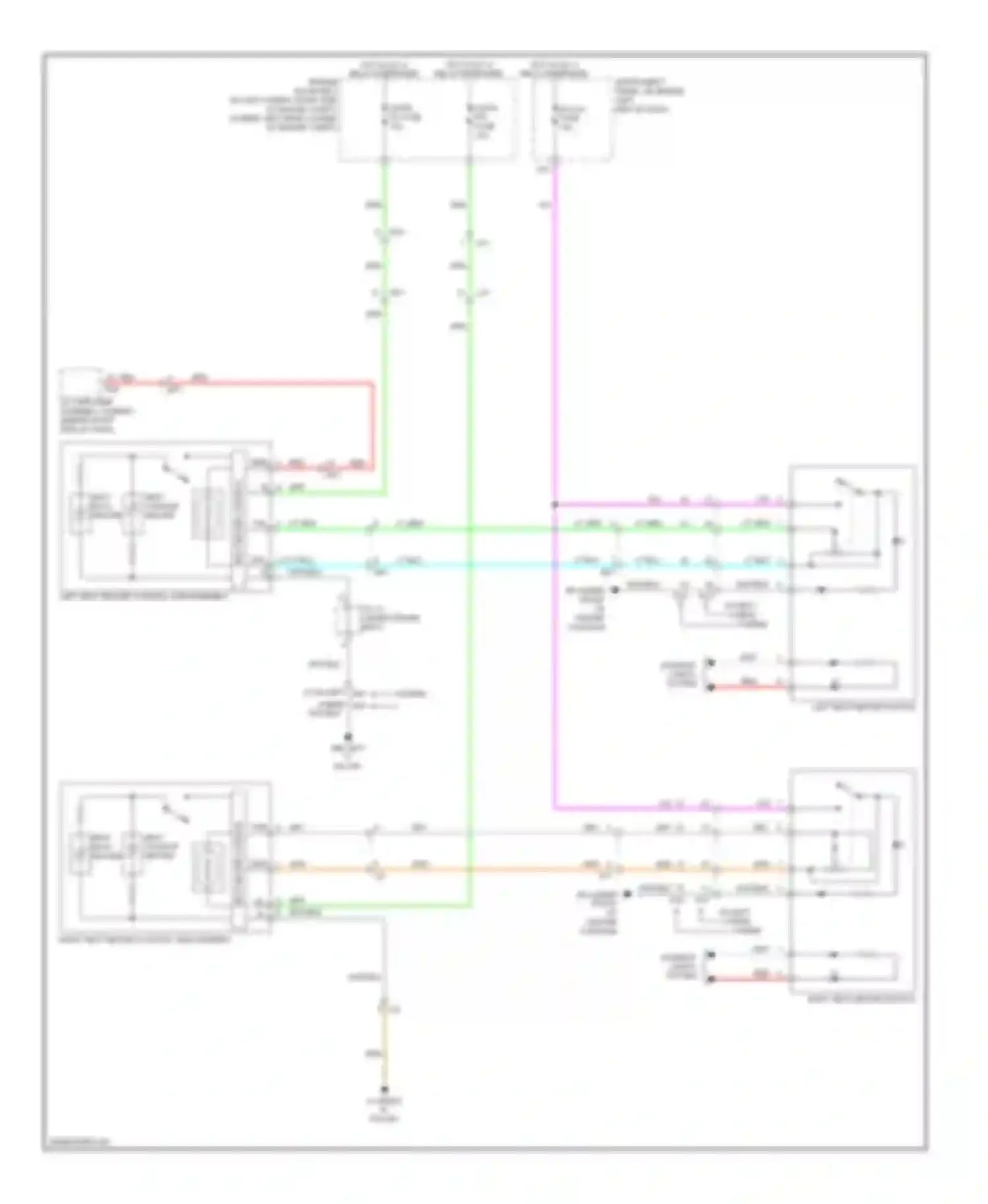 Wiring diagram left seat heater control sub-assembly for Toyota Highlander III (2013-2016) (2 of 3)