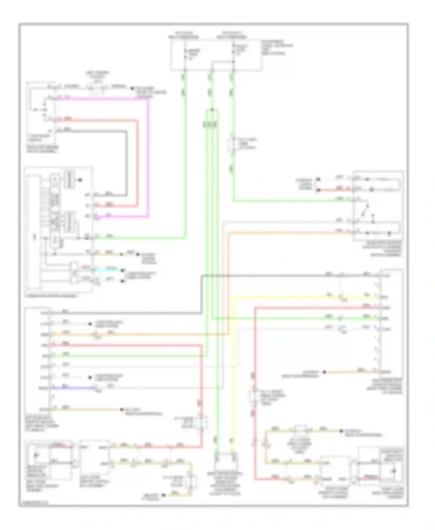 Wiring diagram right outer mirror control ecu assembly for Toyota Highlander III (2013-2016) (1 of 2)