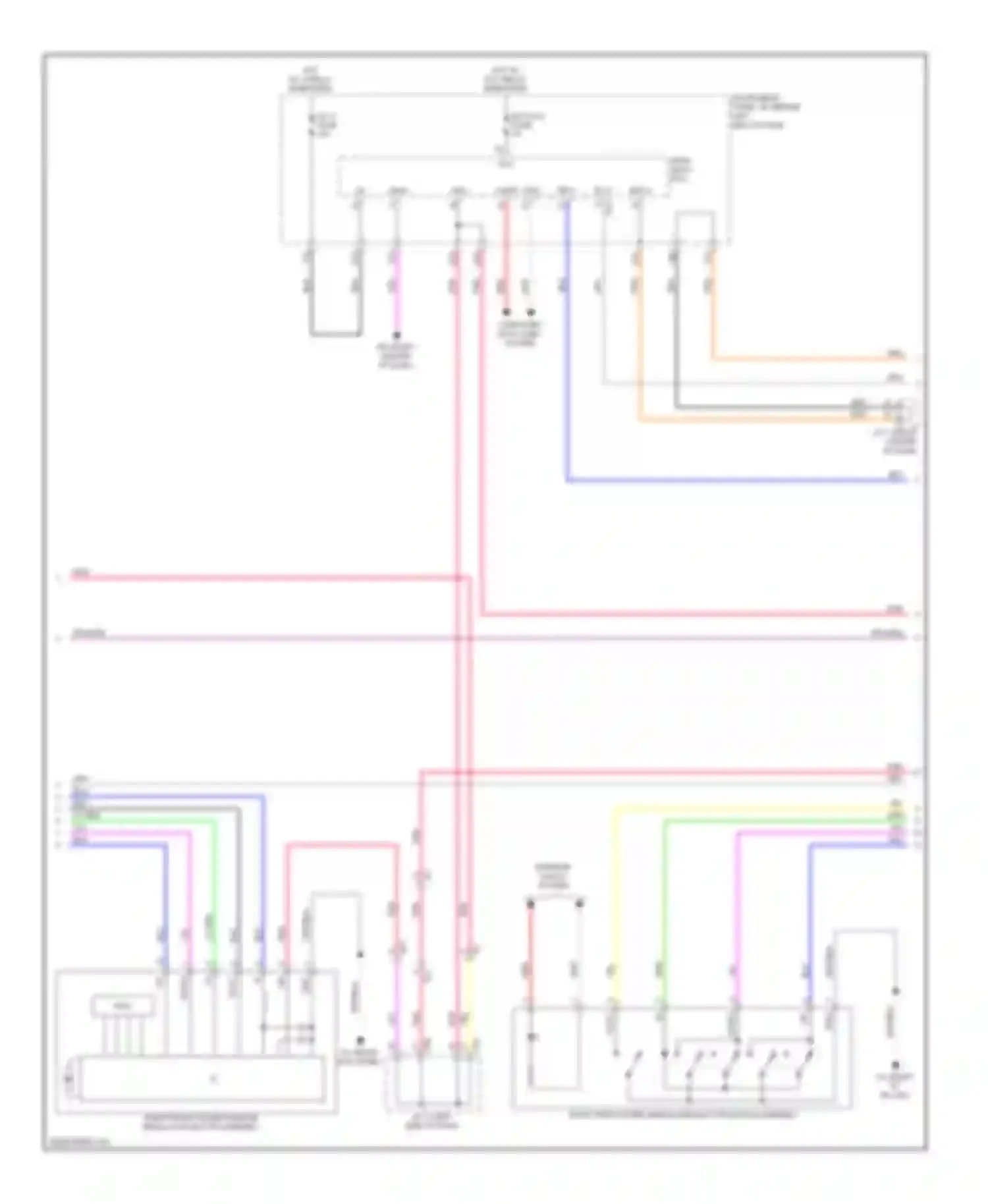 Wiring diagram right rear power window regulator switch assembly for Toyota Highlander III (2013-2016) (5 of 5)