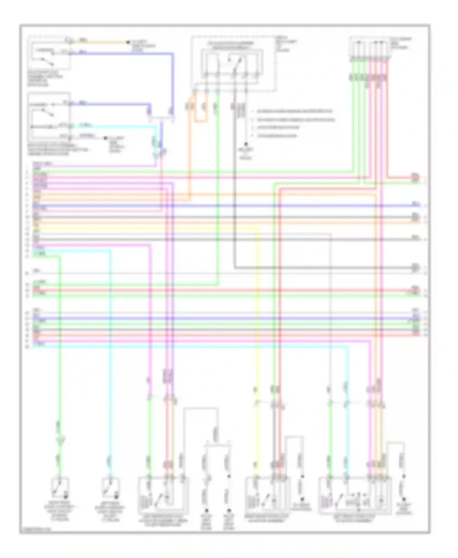Wiring diagram w/ rear power window jam protection for Toyota Highlander III (2013-2016) (1 of 15)
