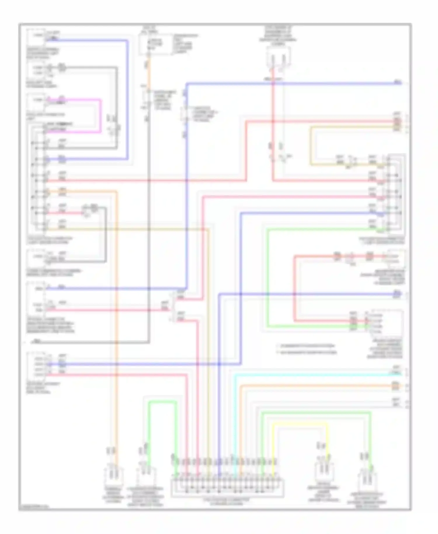 Wiring diagram w/o blindspot monitor system for Toyota Highlander III (2013-2016) (1 of 1)