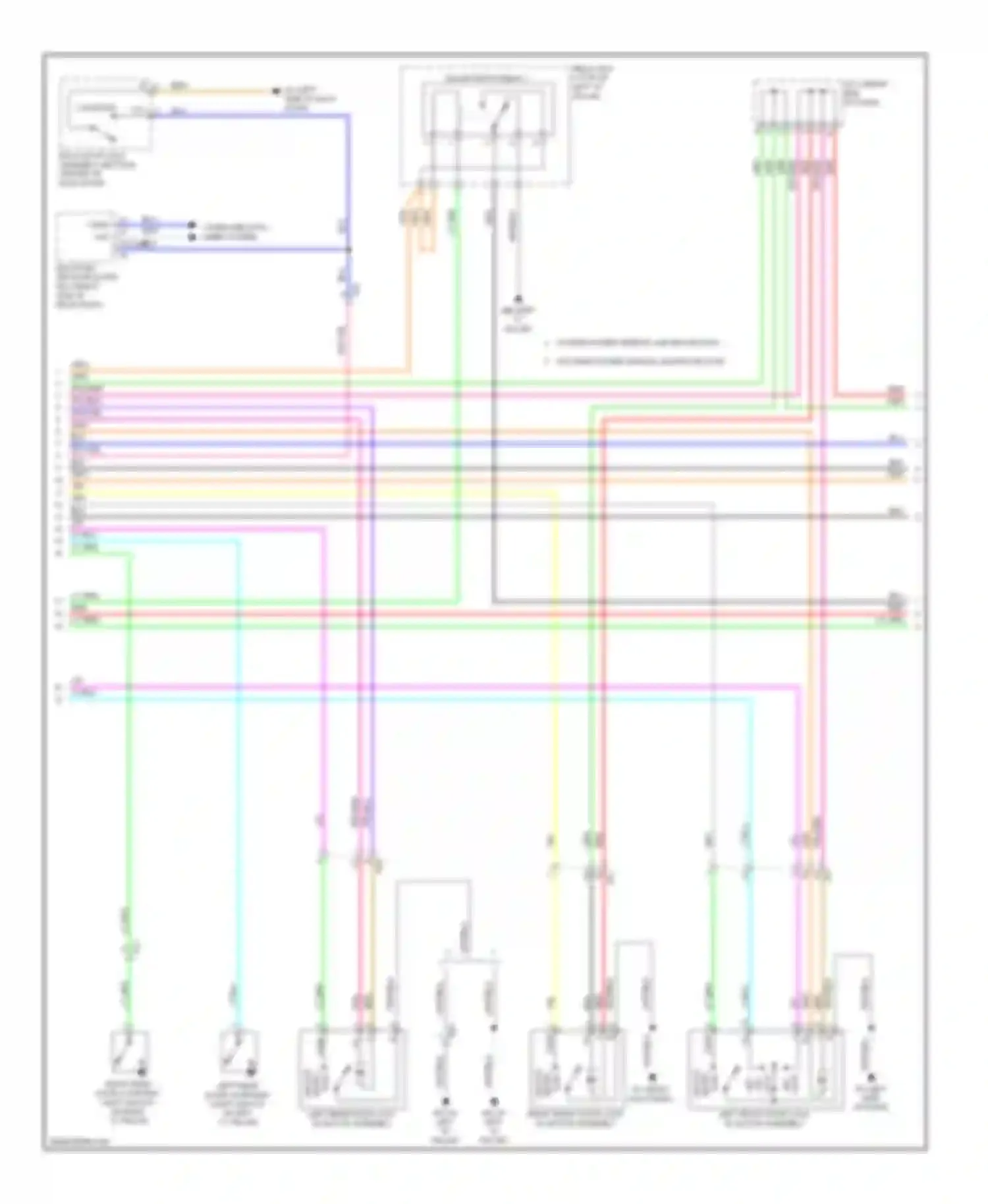 Wiring diagram w/o rear power window jam protection for Toyota Highlander III (2013-2016) (5 of 15)
