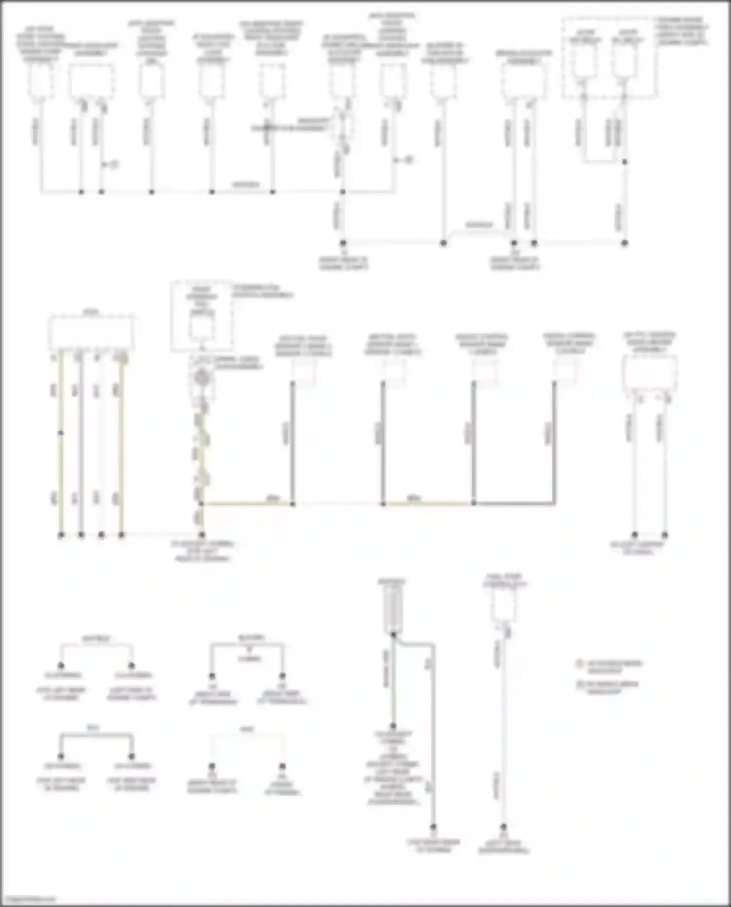 Highlander Toyota IV (2019-2024): Ground distribution circuit (1 of 9)