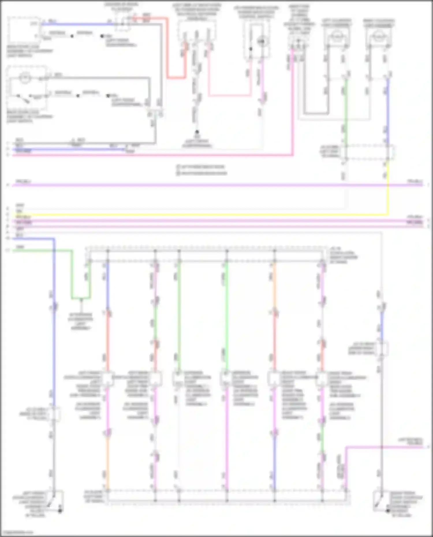 Highlander Toyota IV (2019-2024): Courtesy lamps circuit (2 of 3)