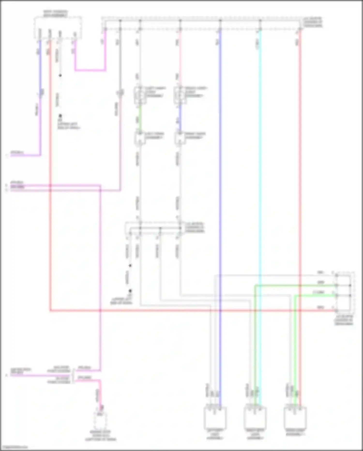 Highlander Toyota IV (2019-2024): Courtesy lamps circuit (3 of 3)