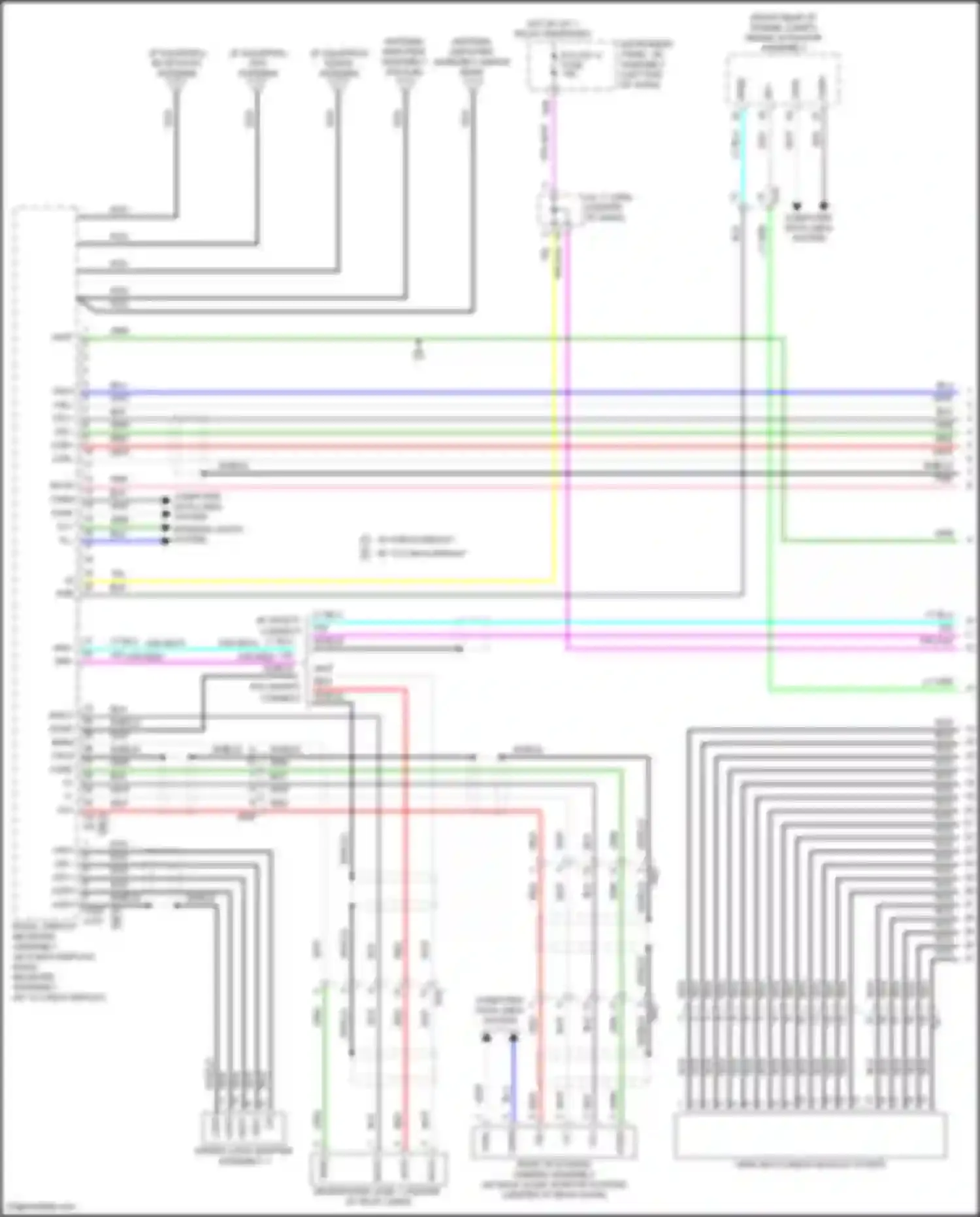 Highlander Toyota IV (2019-2024): Navigation circuit, w/ separate amplifier (1 of 7)