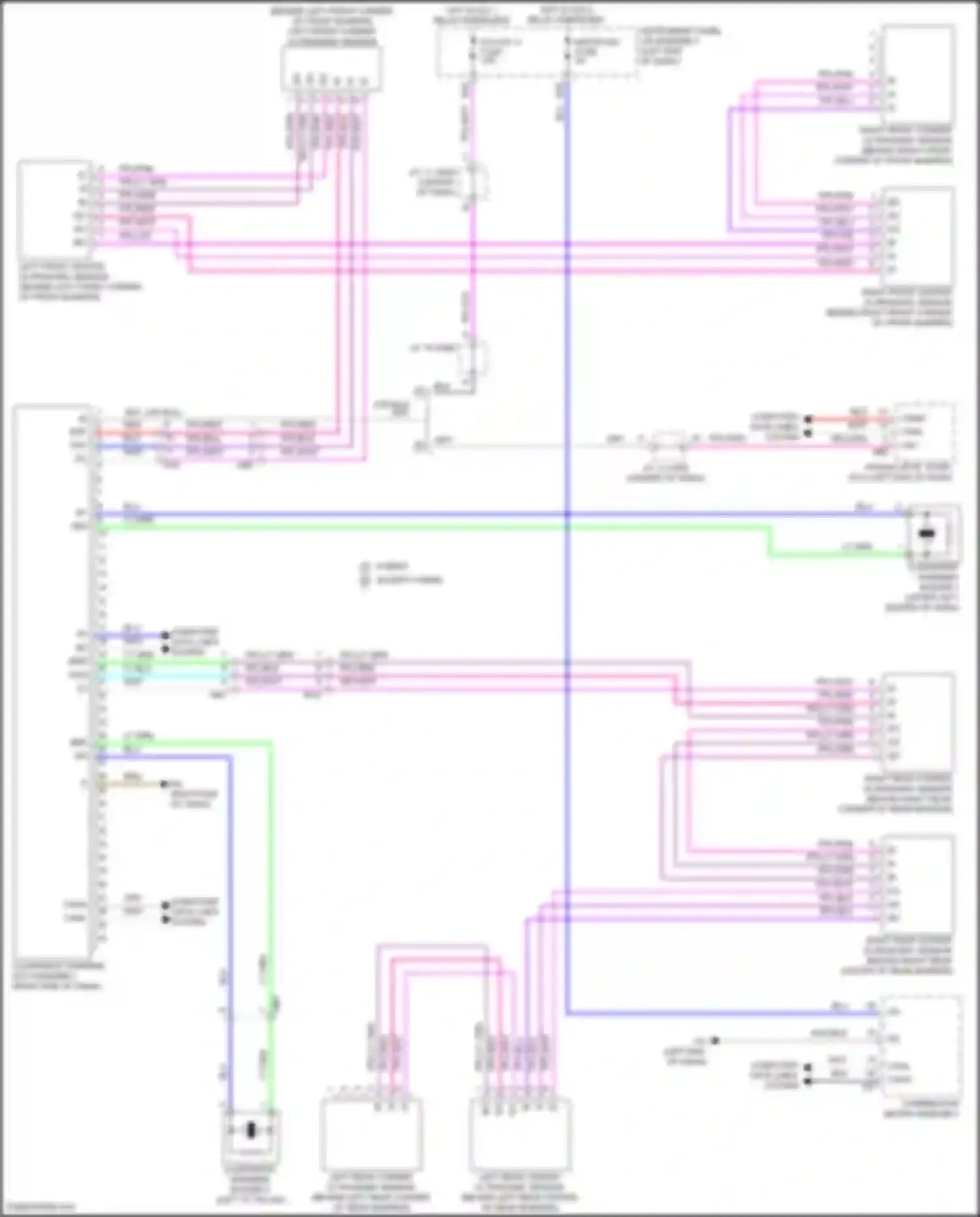 Highlander Toyota IV (2019-2024): Parking assistant circuit, w/o panoramic