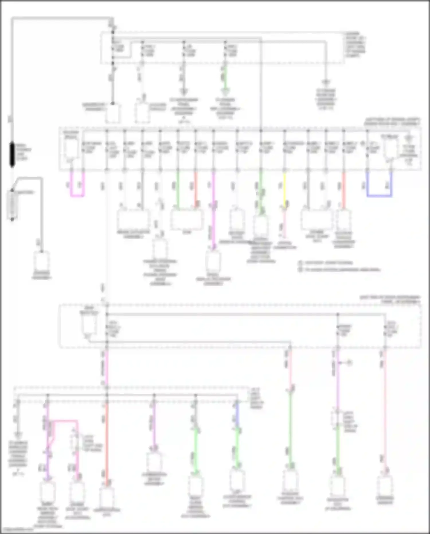 Highlander Toyota IV (2019-2024): Power distribution circuit, except hybrid (1 of 11)