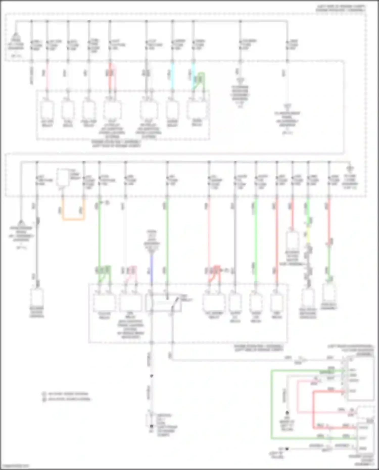 Highlander Toyota IV (2019-2024): Power distribution circuit, except hybrid (2 of 11)