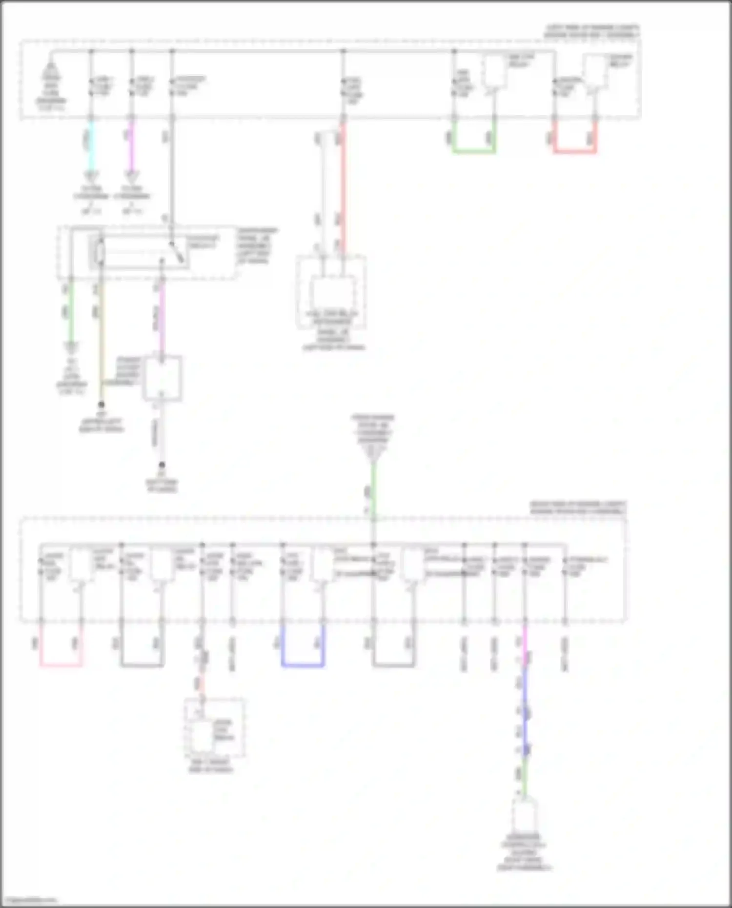 Highlander Toyota IV (2019-2024): Power distribution circuit, except hybrid (3 of 11)