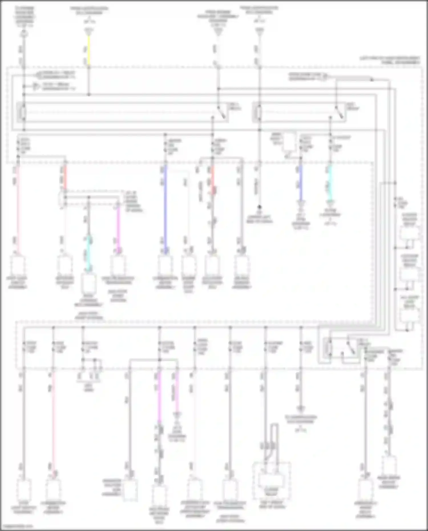 Highlander Toyota IV (2019-2024): Power distribution circuit, except hybrid (5 of 11)
