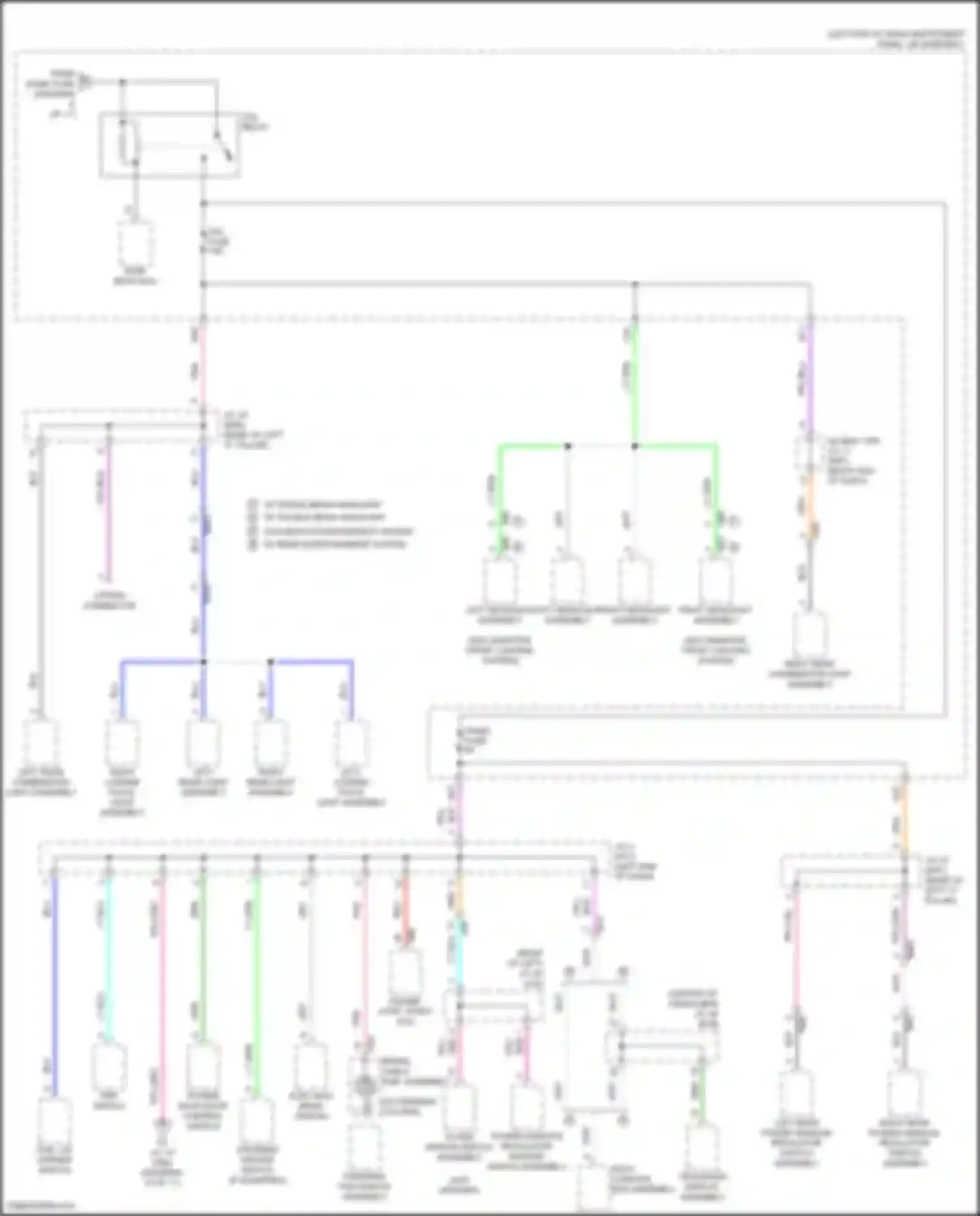 Highlander Toyota IV (2019-2024): Power distribution circuit, except hybrid (7 of 11)