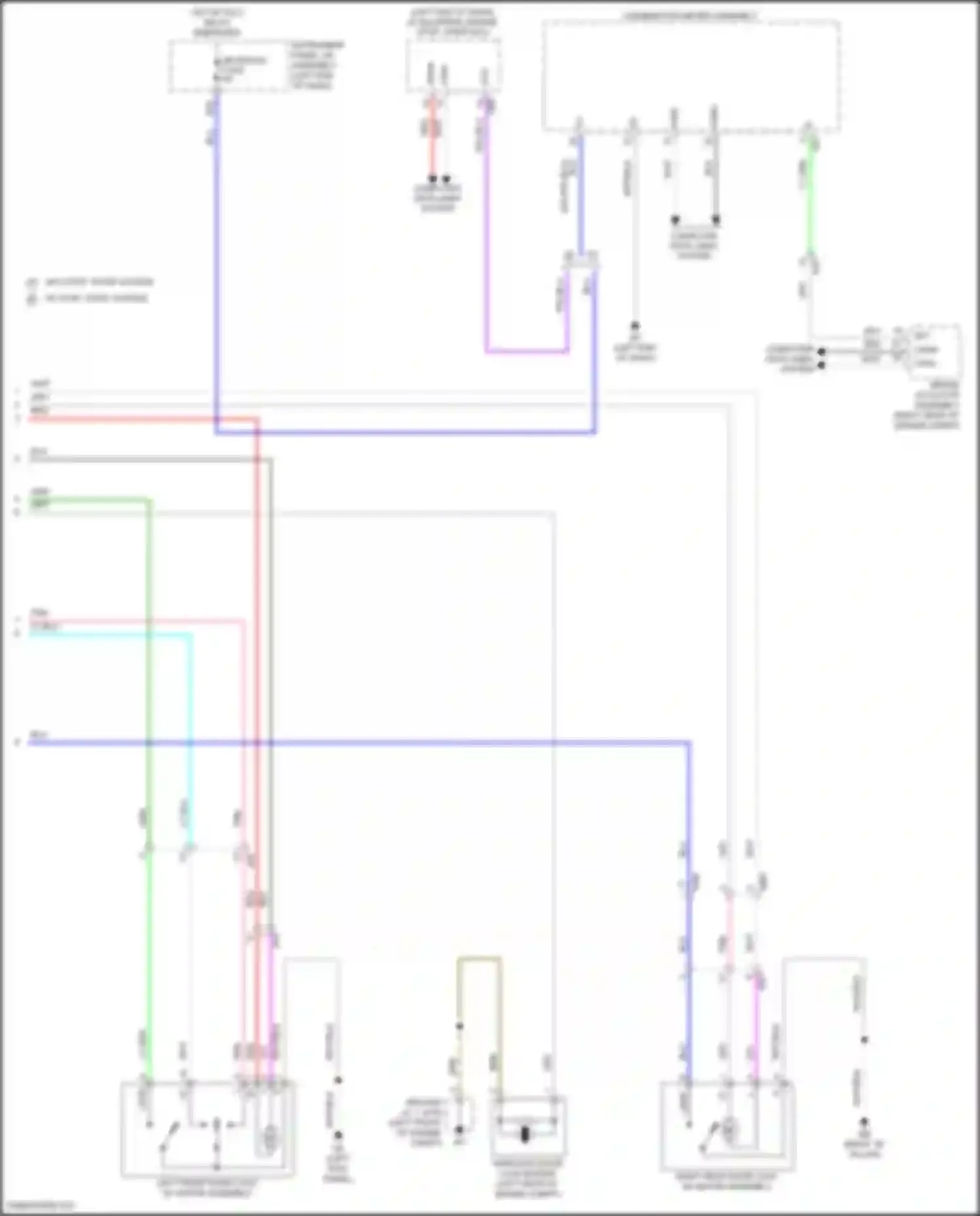 Highlander Toyota IV (2019-2024): Power door locks circuit, w/o smart key system (3 of 3)