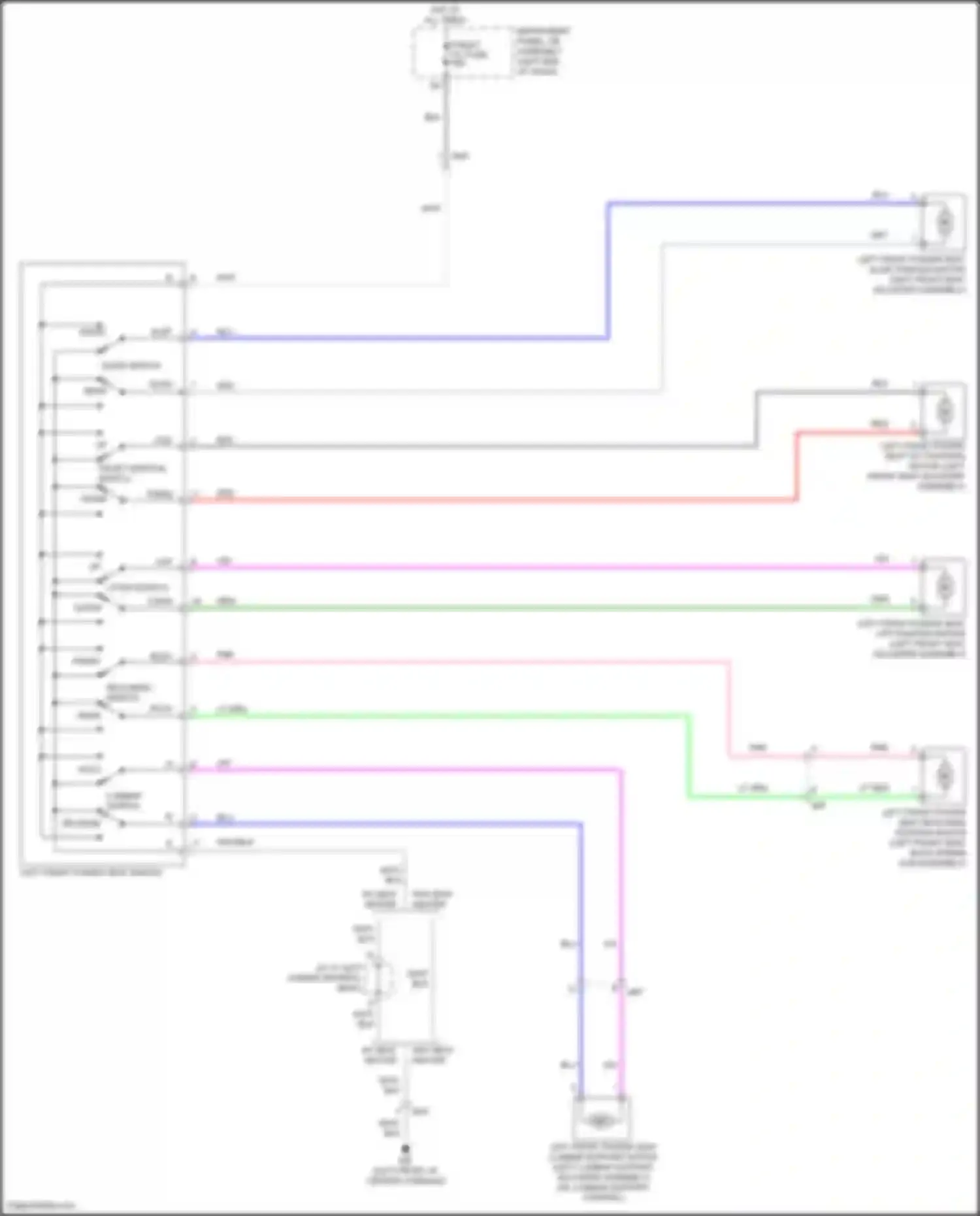Highlander Toyota IV (2019-2024): Driver power seat circuit