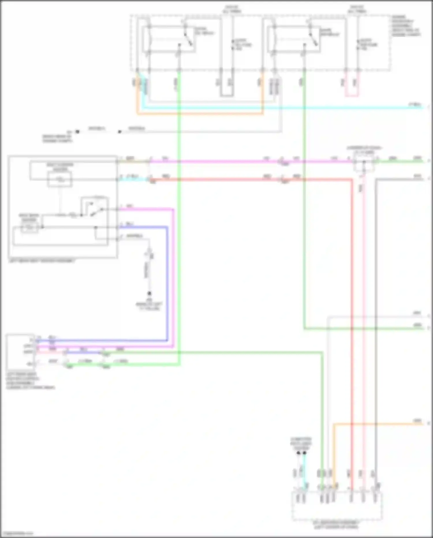 Highlander Toyota IV (2019-2024): Rear heated seats circuit (1 of 2)