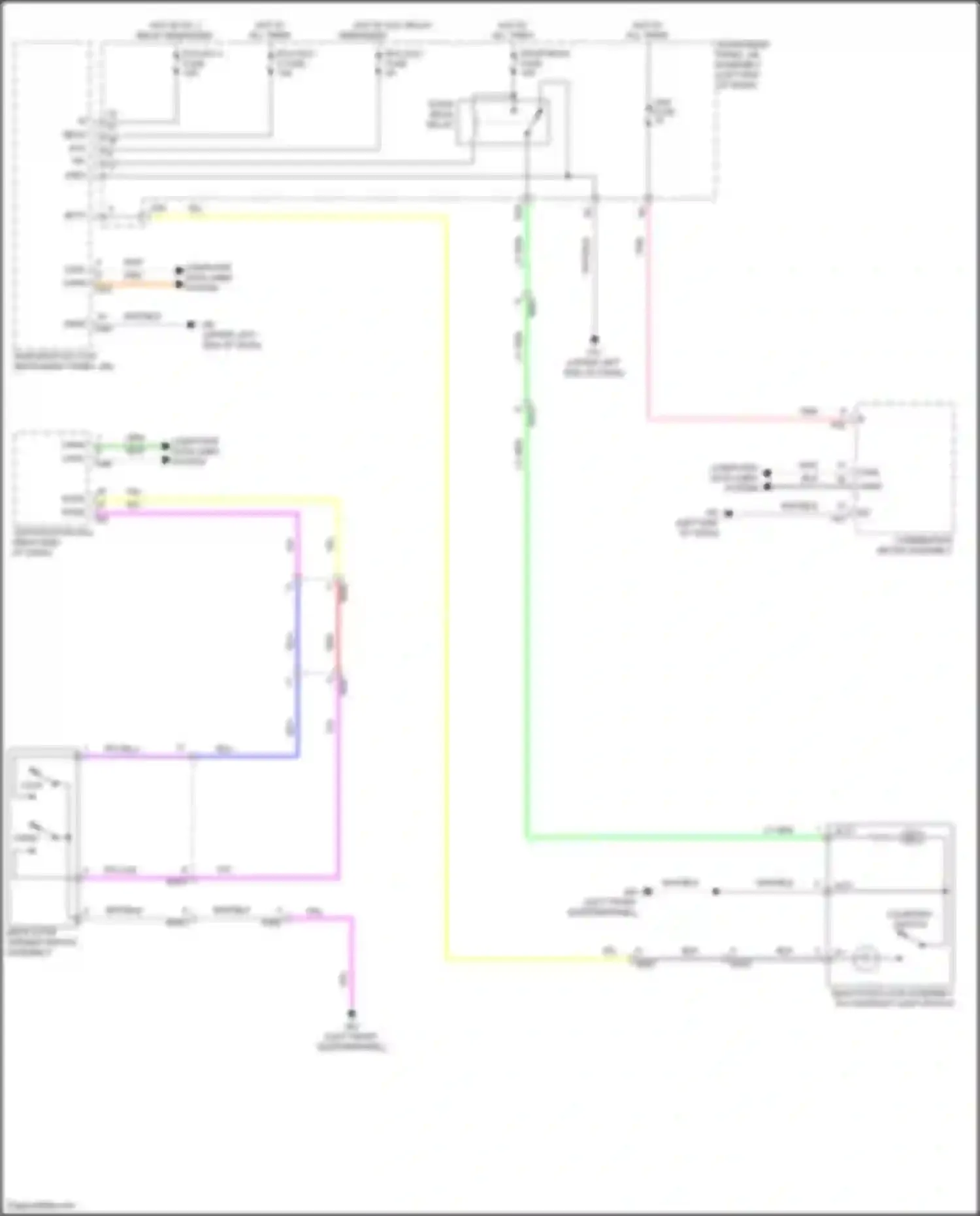 Highlander Toyota IV (2019-2024): Back door opener circuit, w/o power back door
