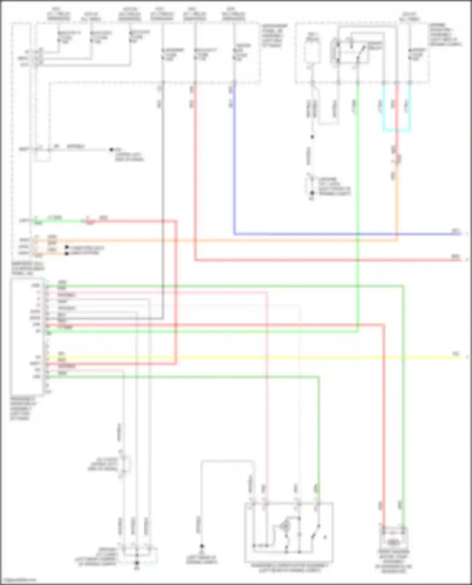 Highlander Toyota IV (2019-2024): Front wiper/washer circuit, w/o auto wiper system (1 of 2)