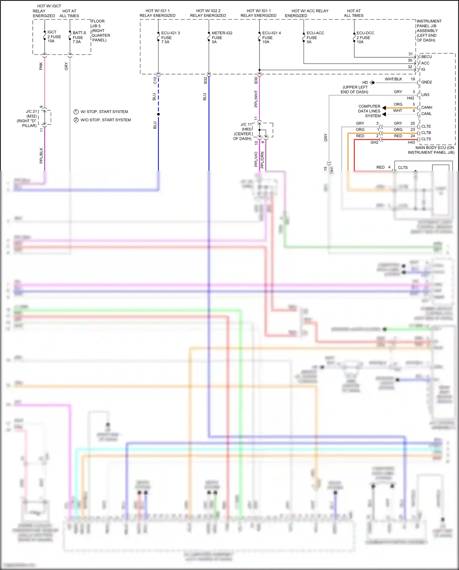 Toyota Highlander IV (2019-2024) automatic light control sensor wiring diagram  (1 of 3)