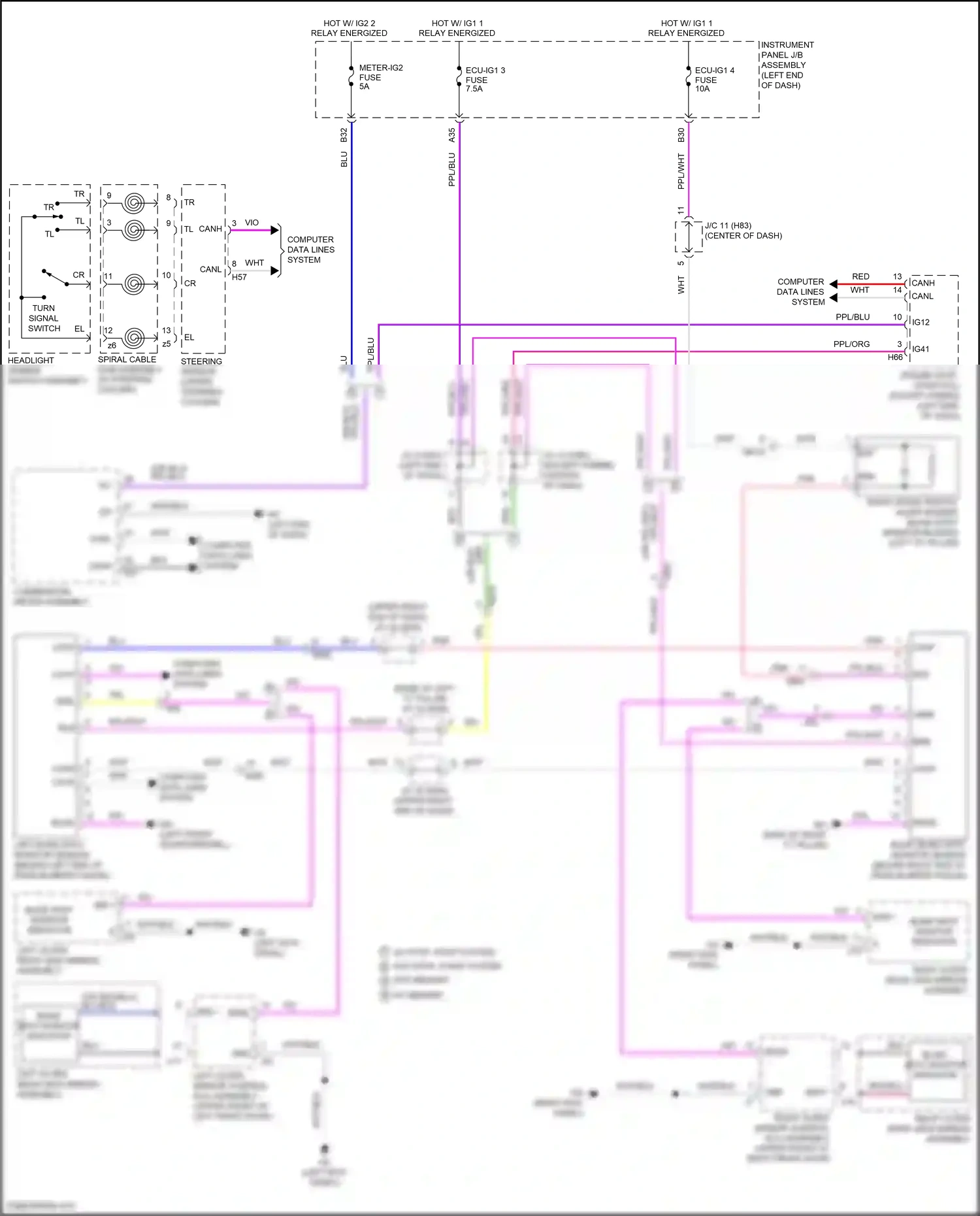 Toyota Highlander IV (2019-2024) computer data lines system wiring diagram  (83 of 122)