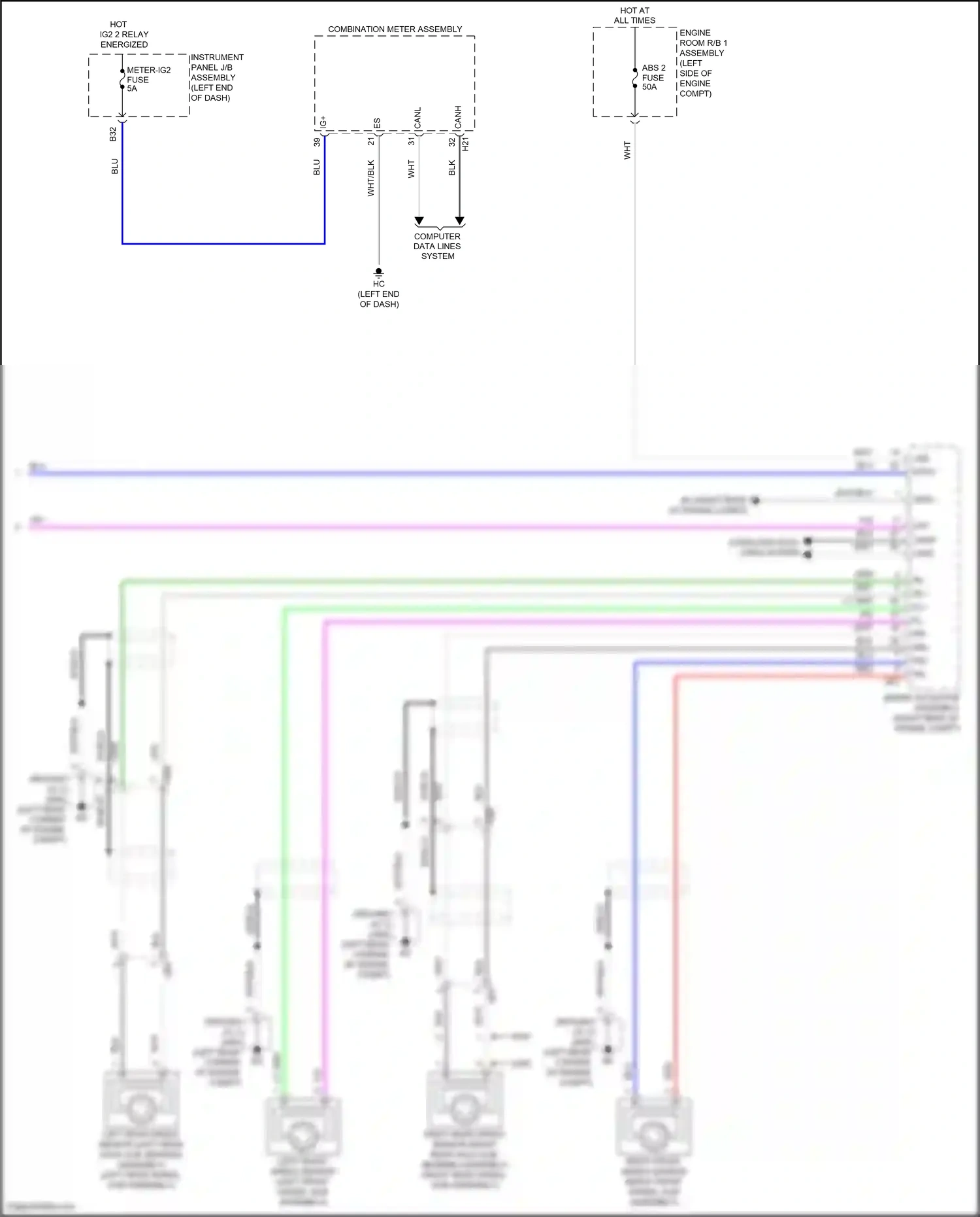 Toyota Highlander IV (2019-2024) computer data lines system wiring diagram  (79 of 122)