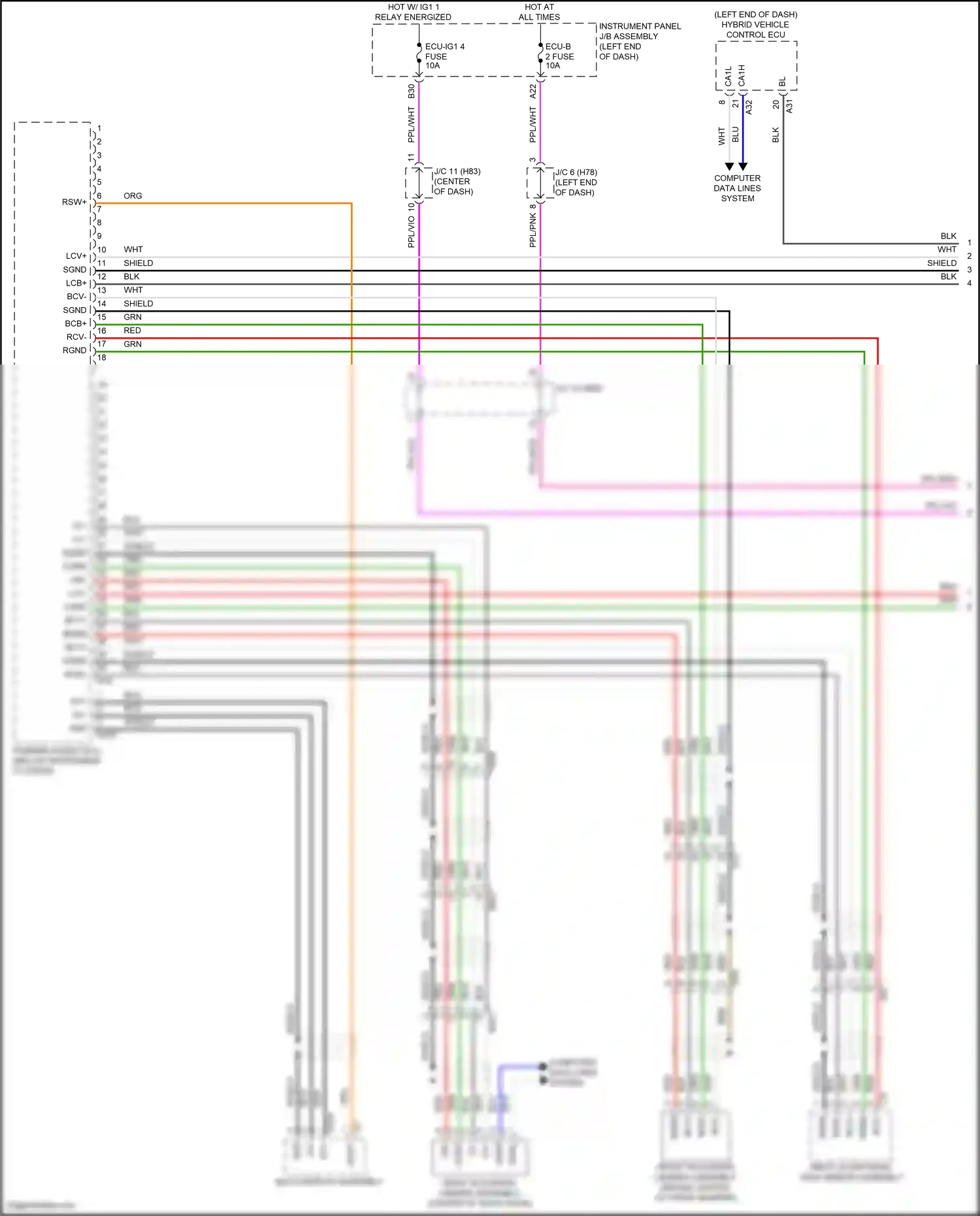 Toyota Highlander IV (2019-2024) computer data lines system wiring diagram  (88 of 122)