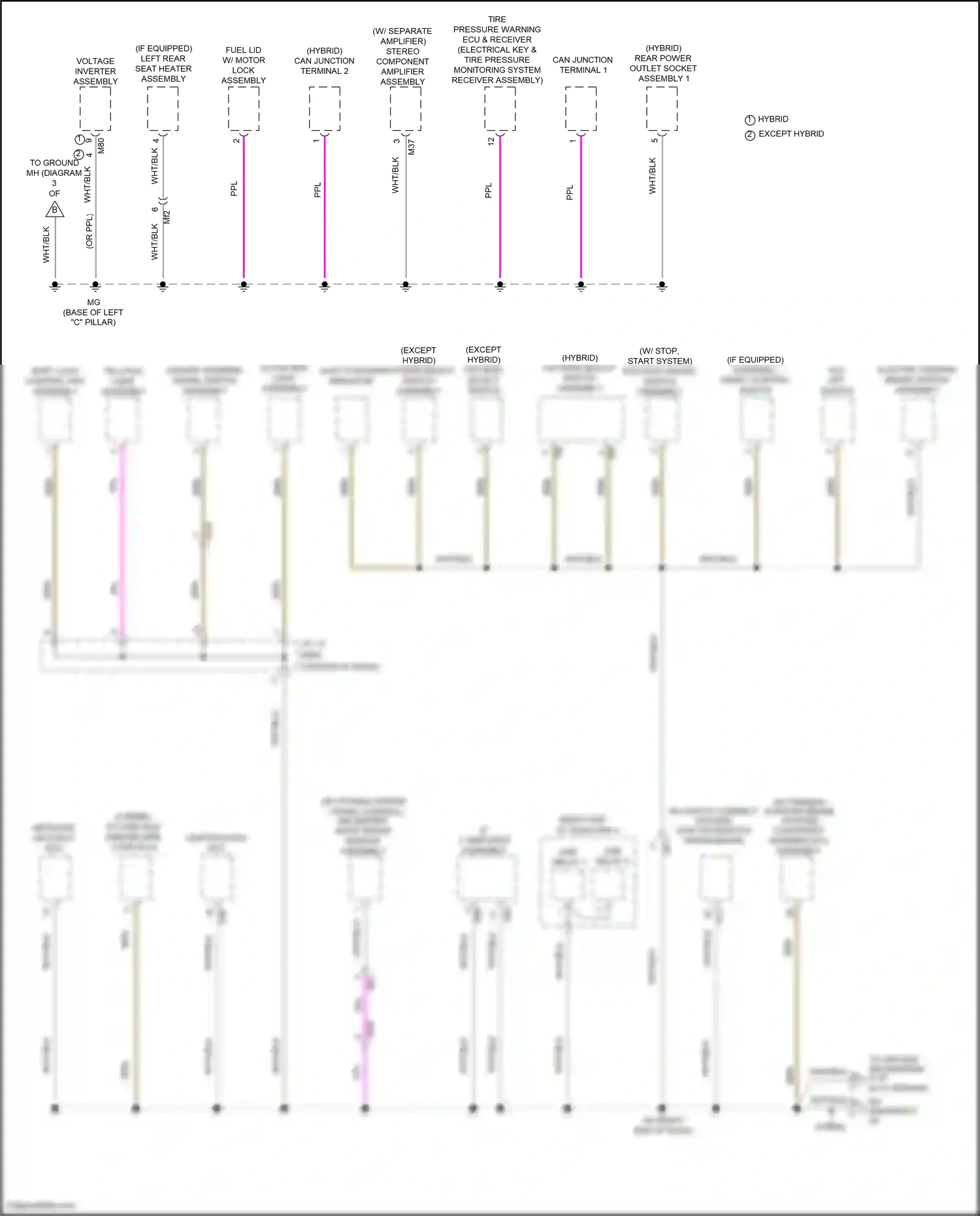 Toyota Highlander IV (2019-2024) pattern select switch assembly wiring diagram  (2 of 7)